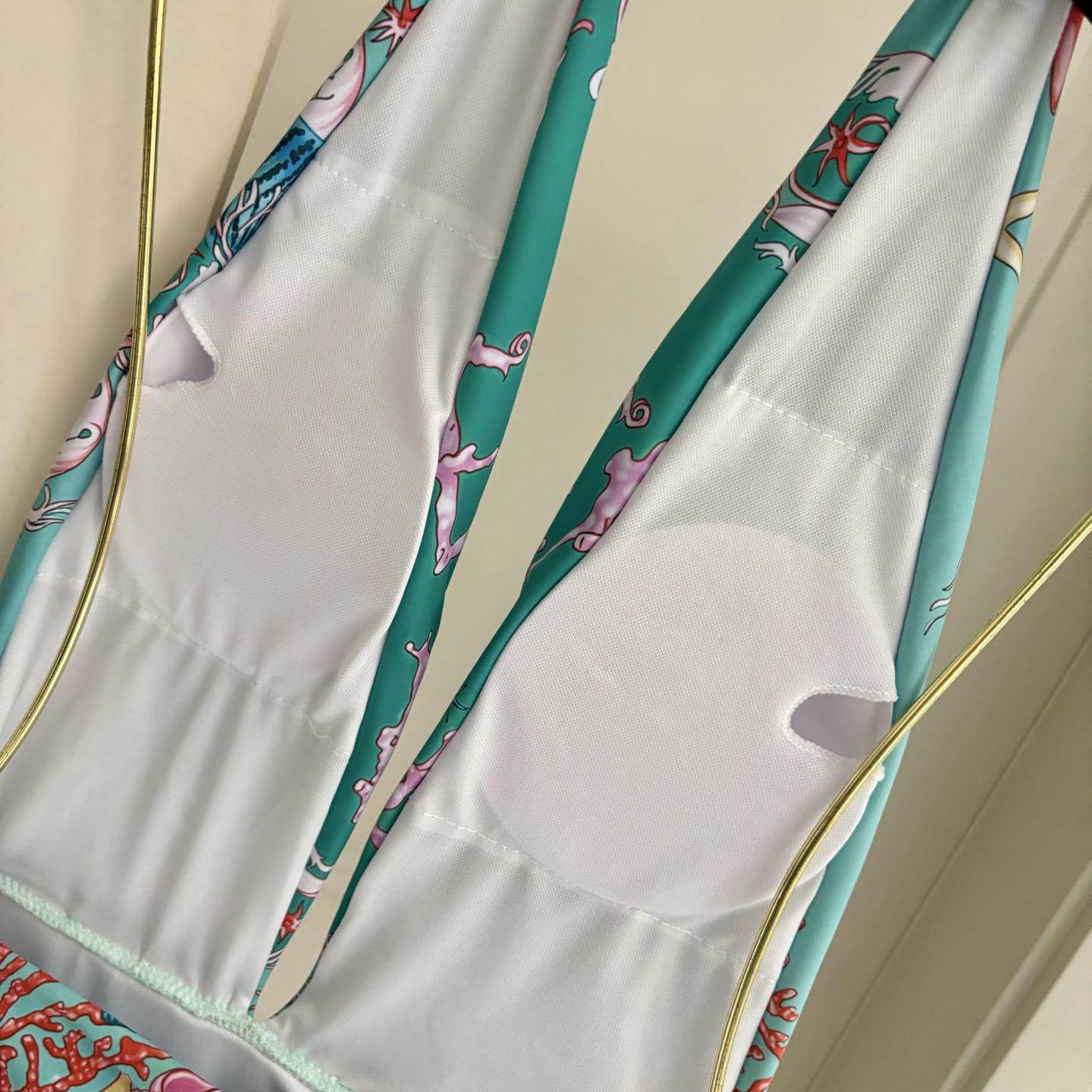 Versace Underwater Barocco Print Bodysuit - DopestKickz