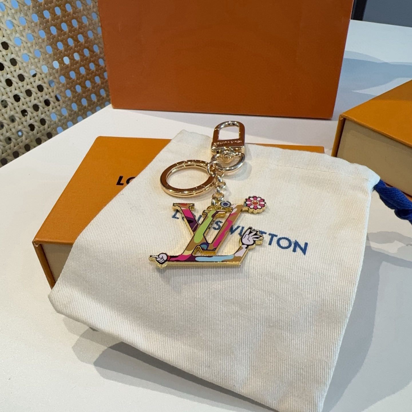 Louis Vuitton LV x TM LV Iconic Superflat Key Holder M02468 - DopestKickz