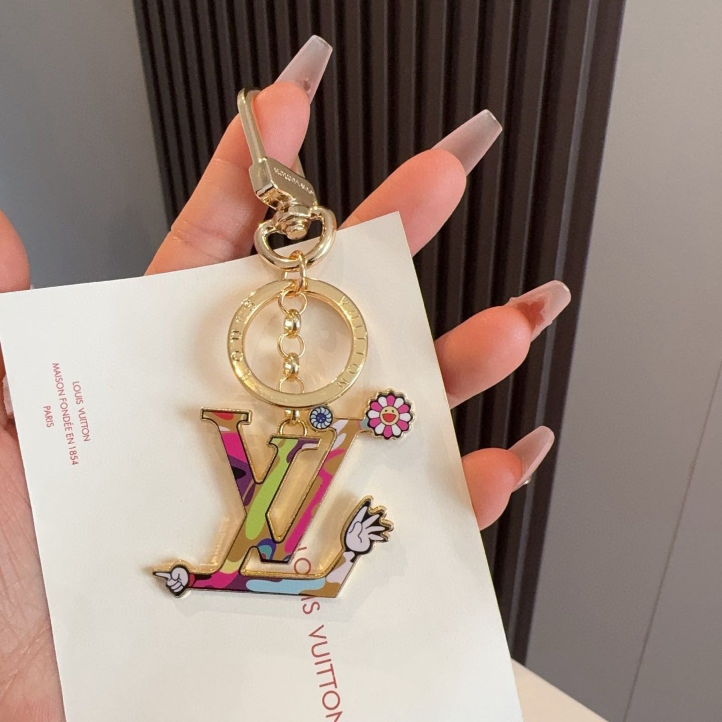 Louis Vuitton LV x TM LV Iconic Superflat Key Holder M02468 - DopestKickz