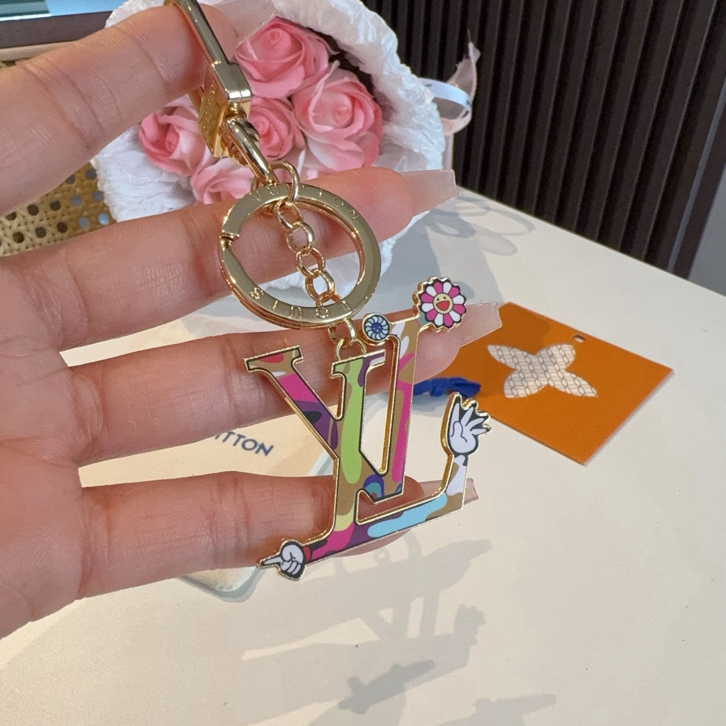 Louis Vuitton LV x TM LV Iconic Superflat Key Holder M02468 - DopestKickz