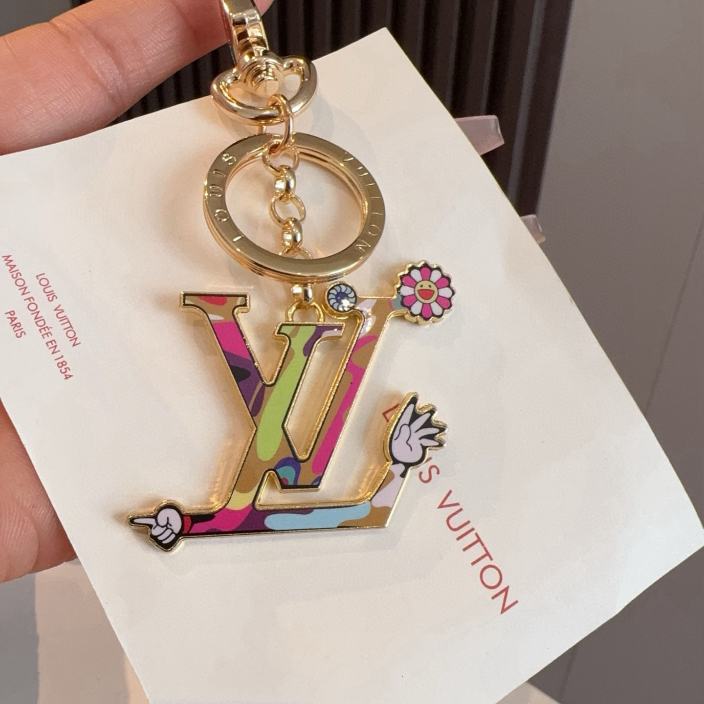 Louis Vuitton LV x TM LV Iconic Superflat Key Holder M02468 - DopestKickz