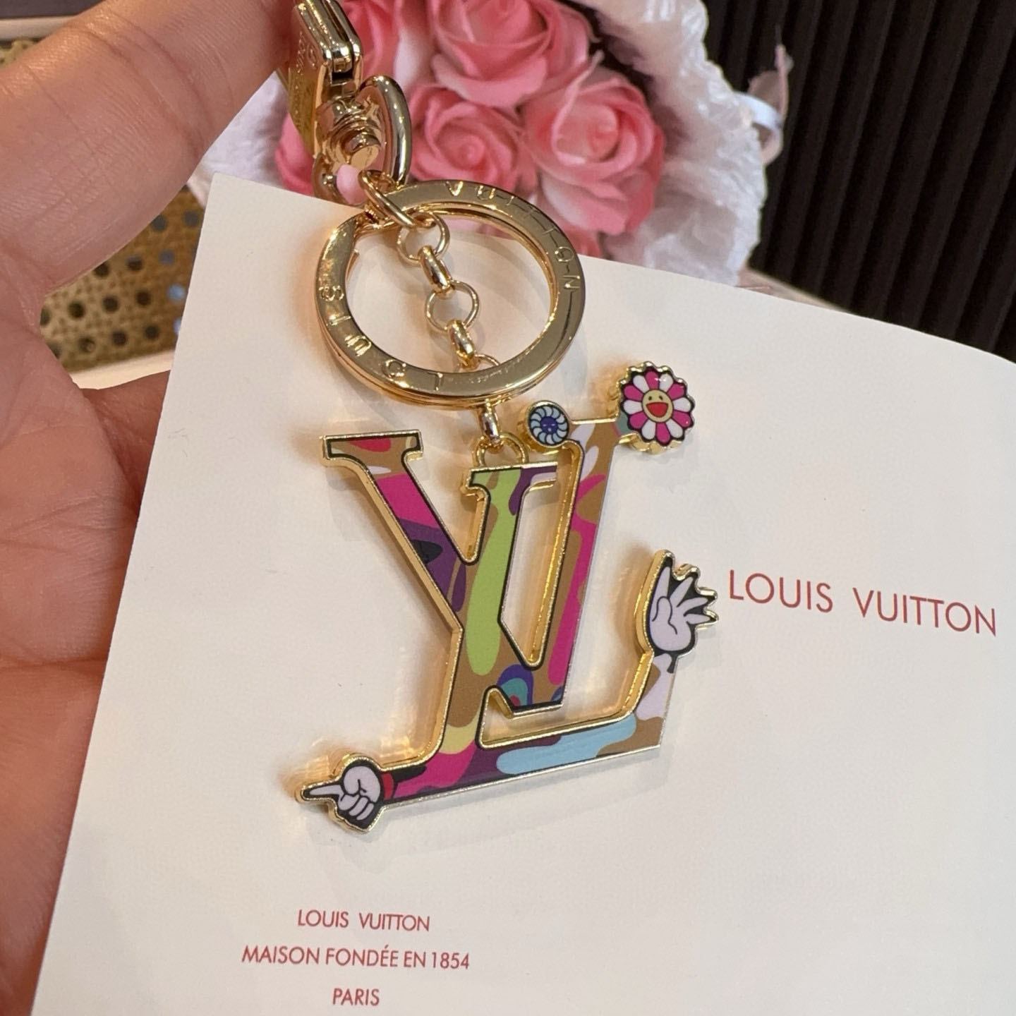 Louis Vuitton LV x TM LV Iconic Superflat Key Holder M02468 - DopestKickz