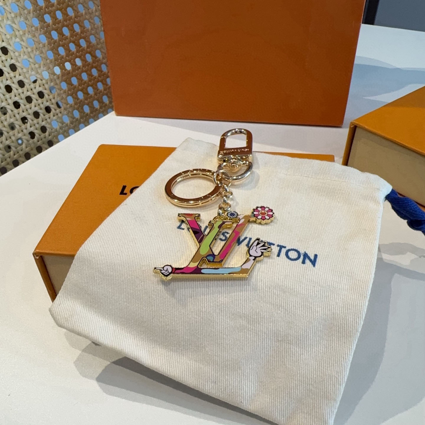 Louis Vuitton LV x TM LV Iconic Superflat Key Holder M02468 - DopestKickz