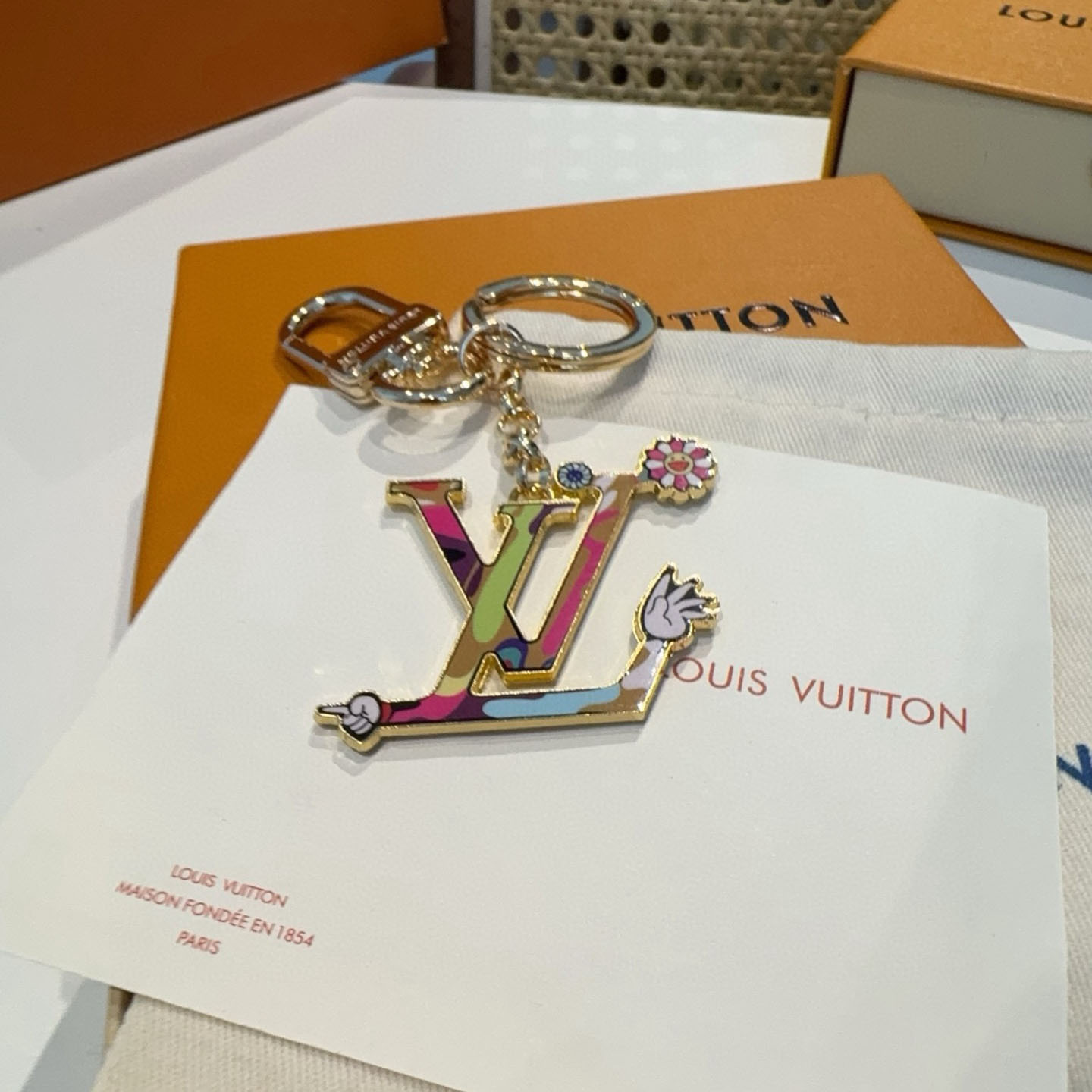 Louis Vuitton LV x TM LV Iconic Superflat Key Holder M02468 - DopestKickz