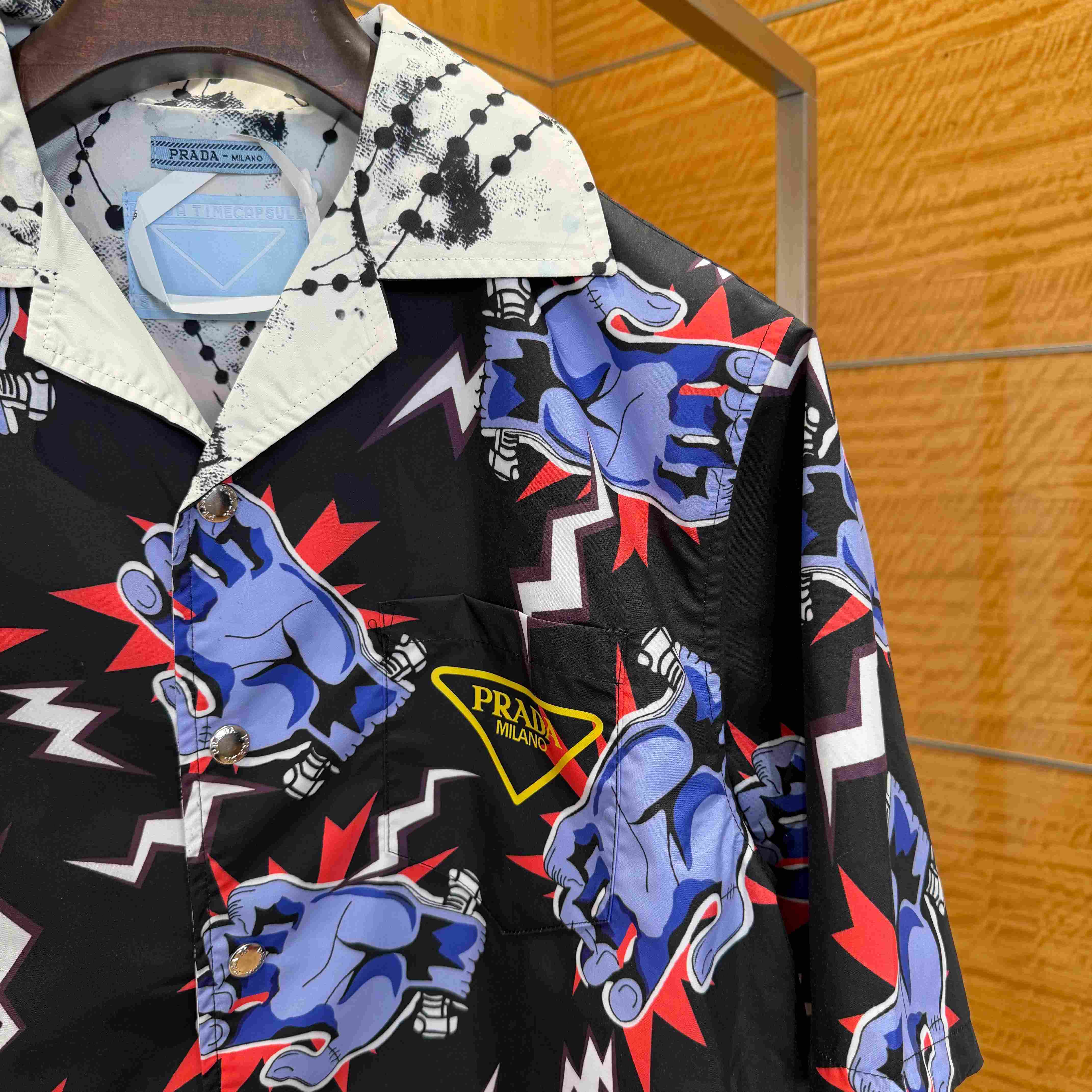 Prada Timecapsule Printed Cotton Shirt - DopestKickz