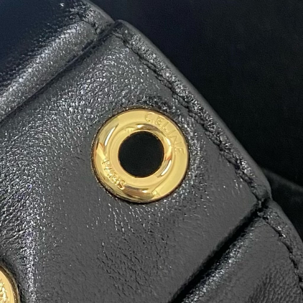 Celine HALFMOON SOFT TRIOMPHE BAG IN SUPPLE SHINY LAMBSKIN - DopestKickz