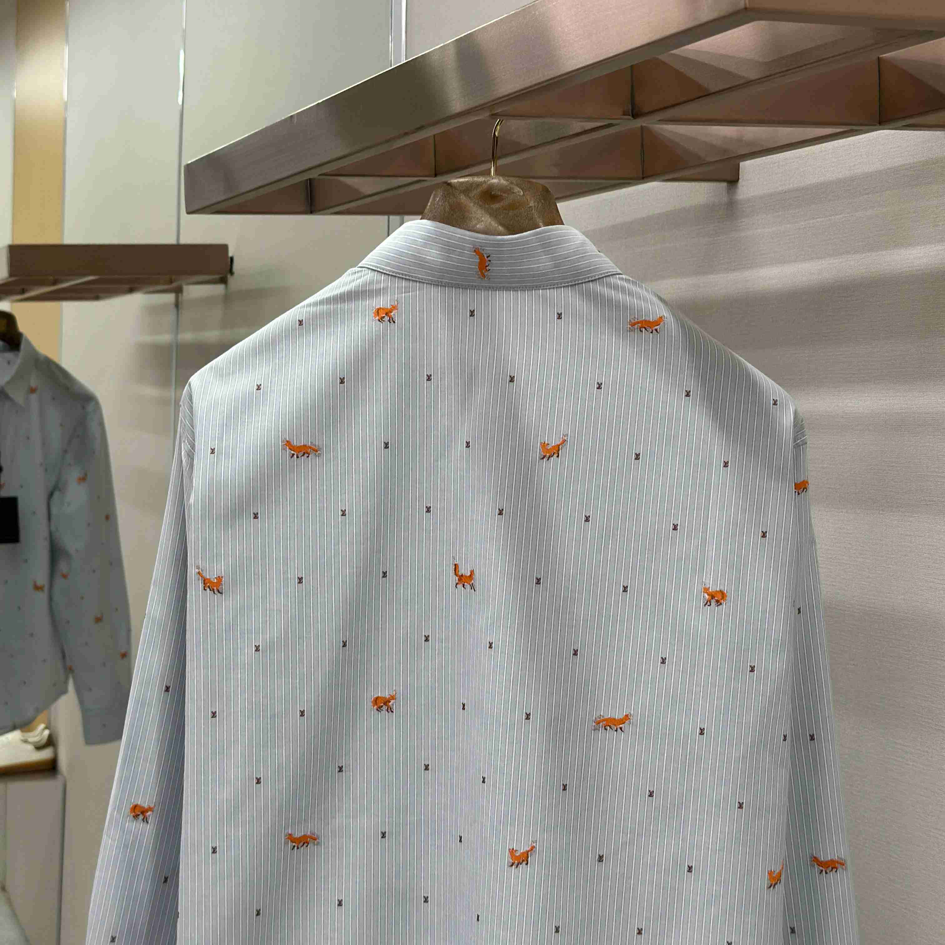 Louis Vuitton Striped Fil Coupe Shirt 1AJC98 - DopestKickz