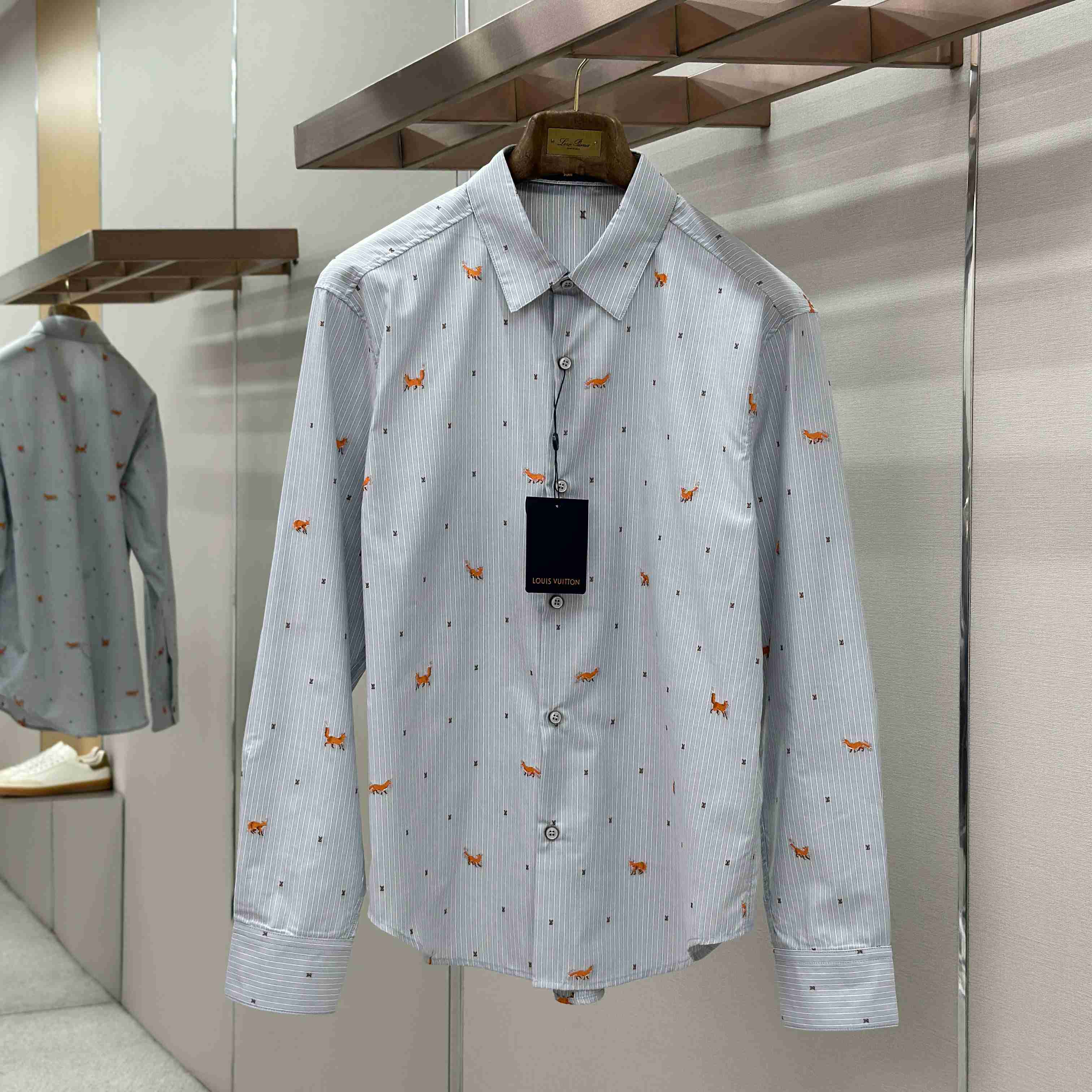 Louis Vuitton Striped Fil Coupe Shirt 1AJC98 - DopestKickz