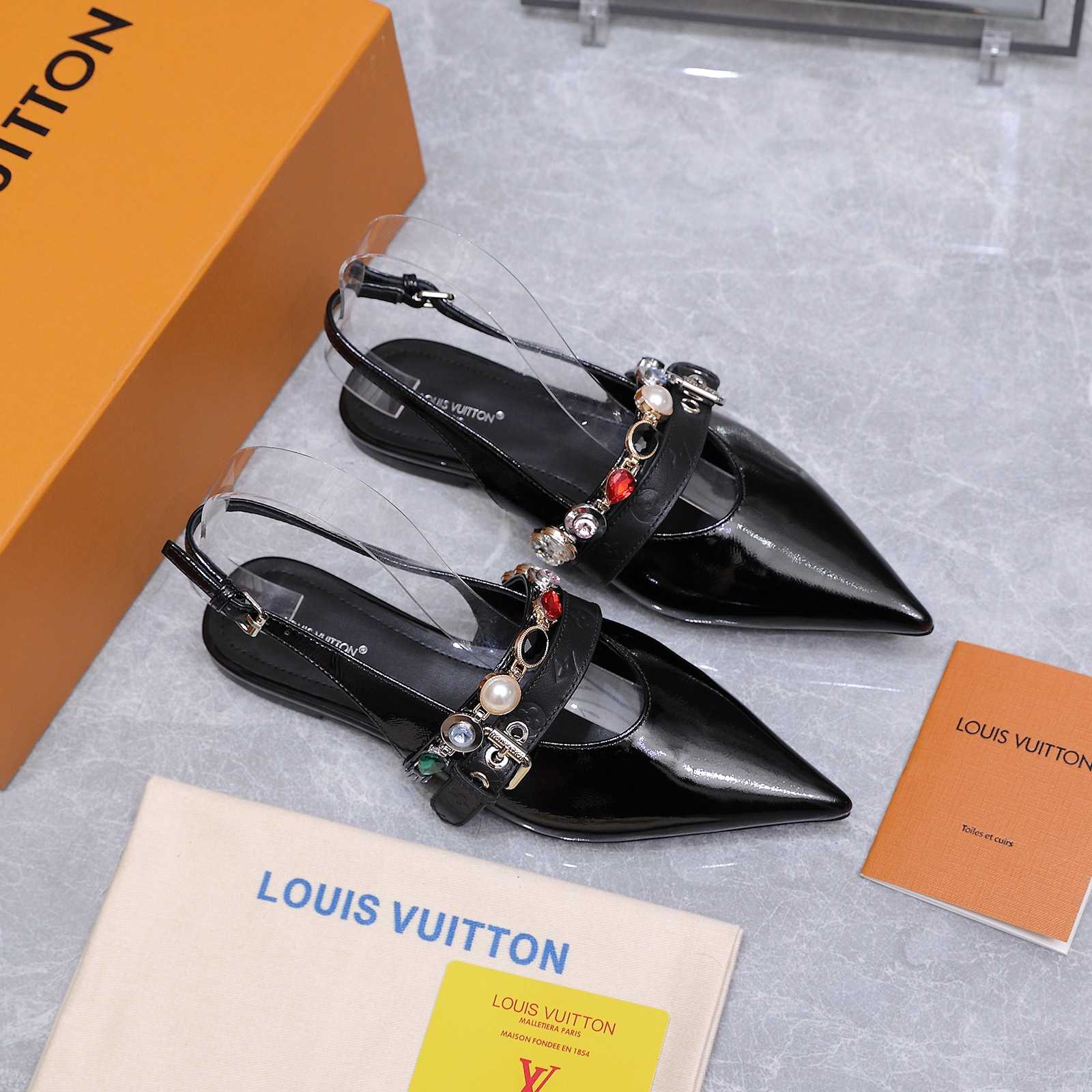 Louis Vuitton LV Vibe Slingback Flat Ballerina   1AIU07 - DopestKickz