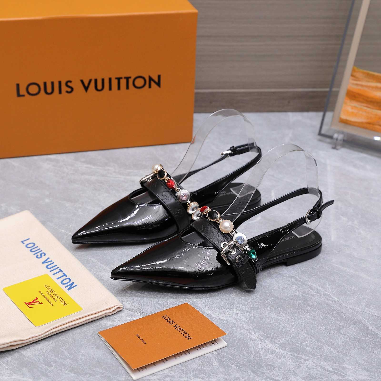 Louis Vuitton LV Vibe Slingback Flat Ballerina   1AIU07 - DopestKickz