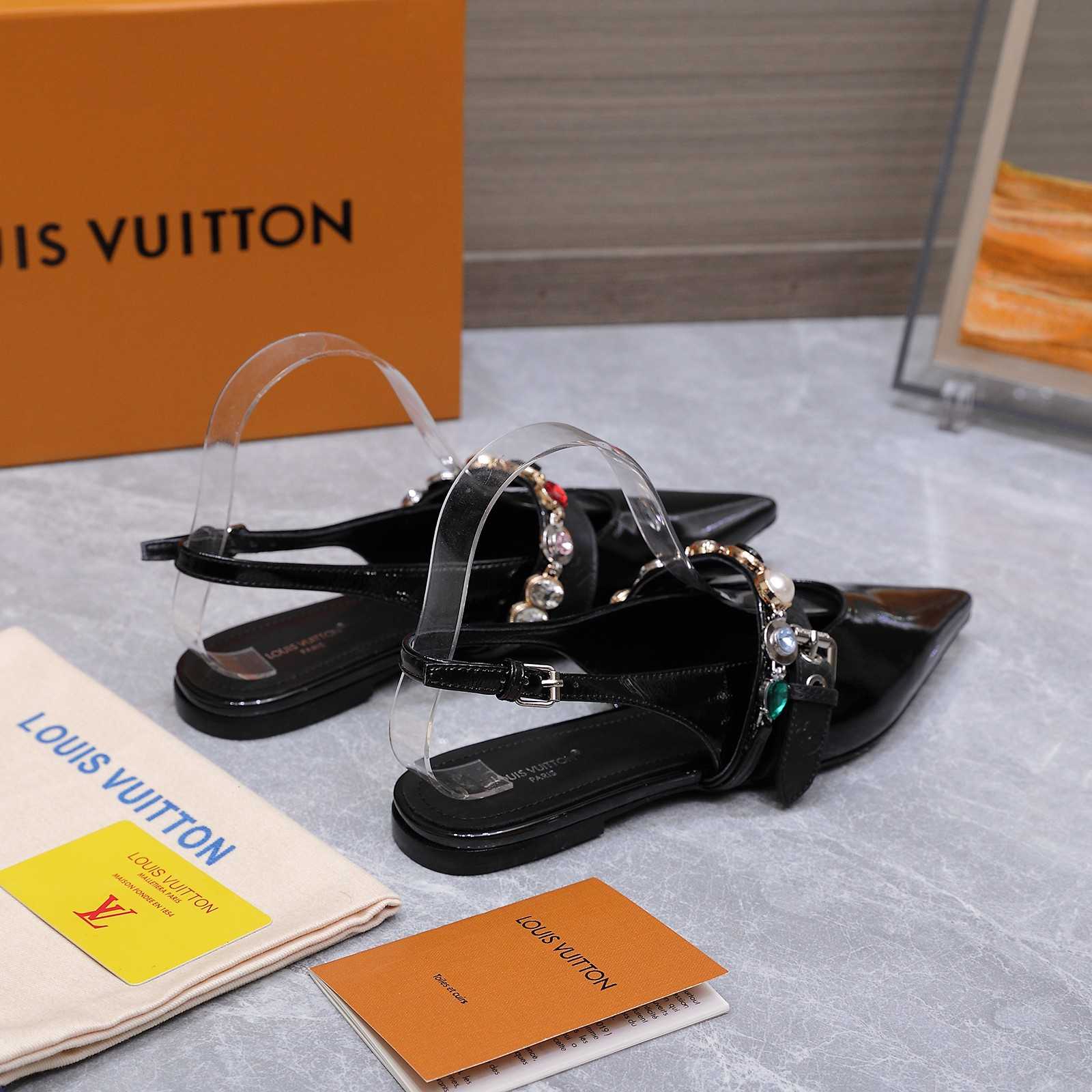 Louis Vuitton LV Vibe Slingback Flat Ballerina   1AIU07 - DopestKickz