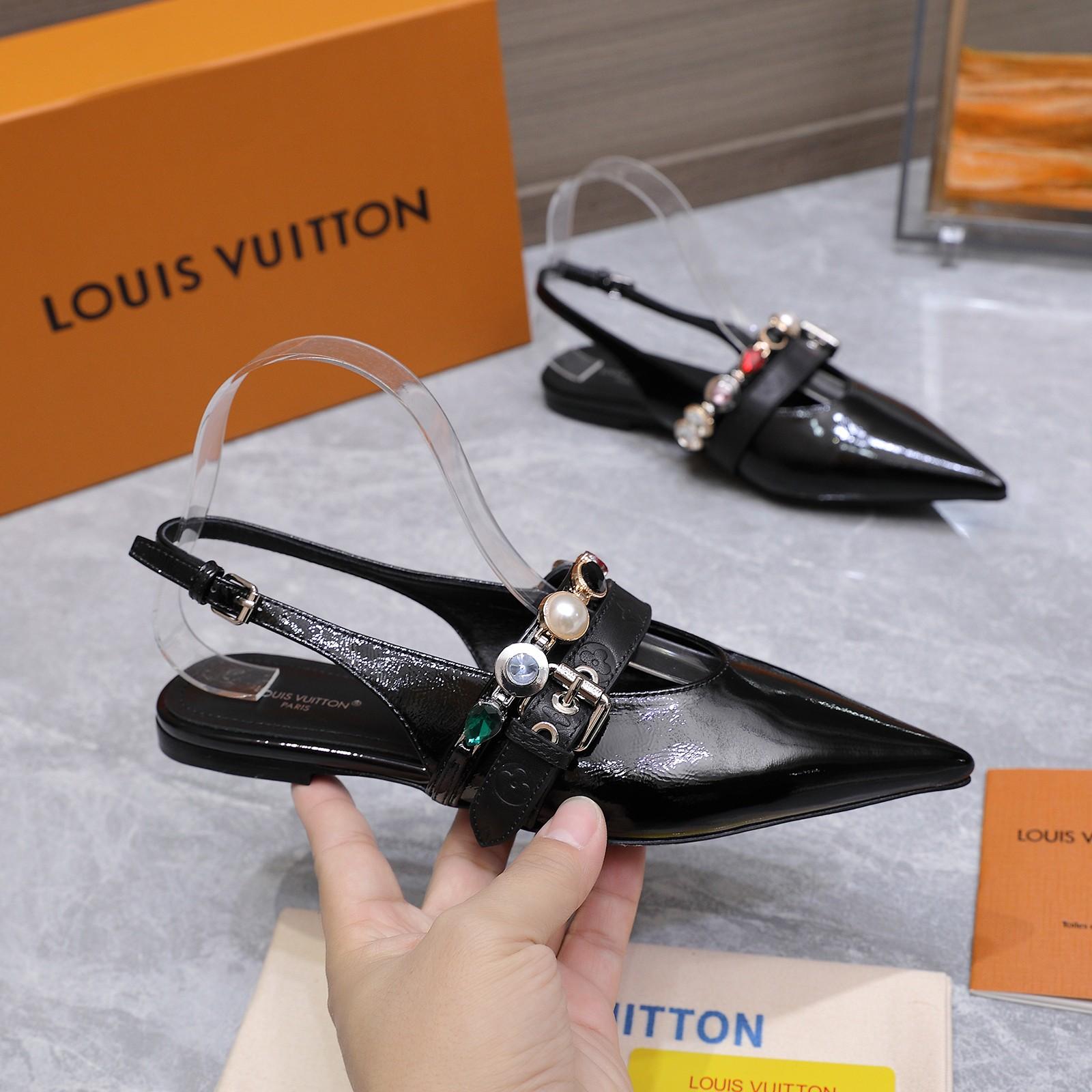 Louis Vuitton LV Vibe Slingback Flat Ballerina   1AIU07 - DopestKickz