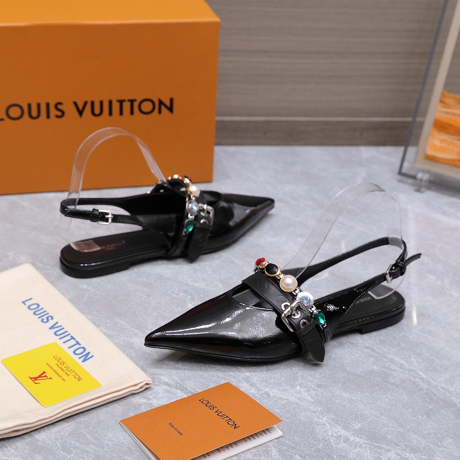 Louis Vuitton LV Vibe Slingback Flat Ballerina   1AIU07 - DopestKickz