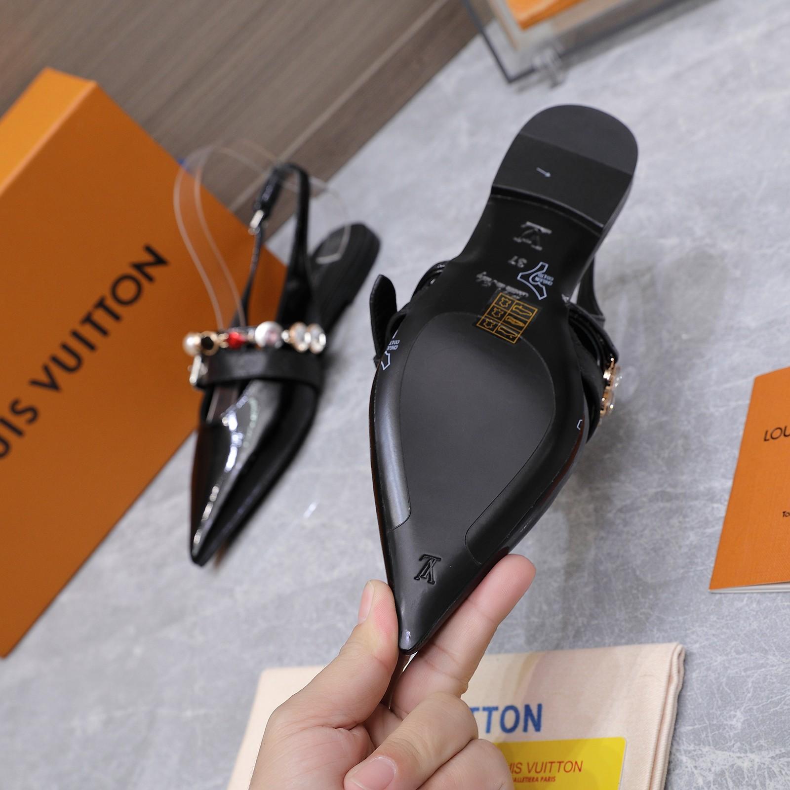 Louis Vuitton LV Vibe Slingback Flat Ballerina   1AIU07 - DopestKickz