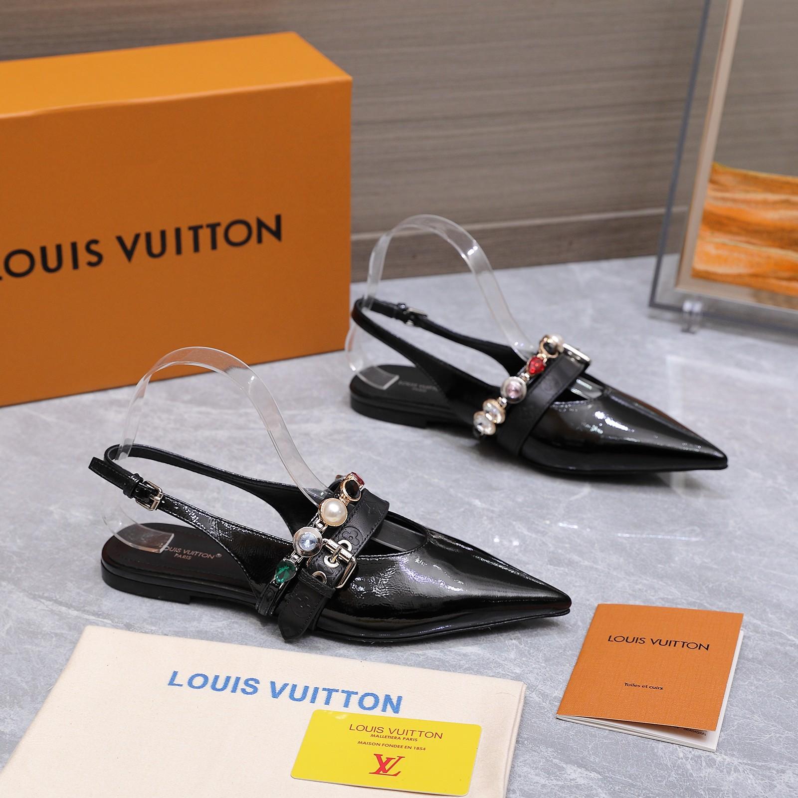 Louis Vuitton LV Vibe Slingback Flat Ballerina   1AIU07 - DopestKickz