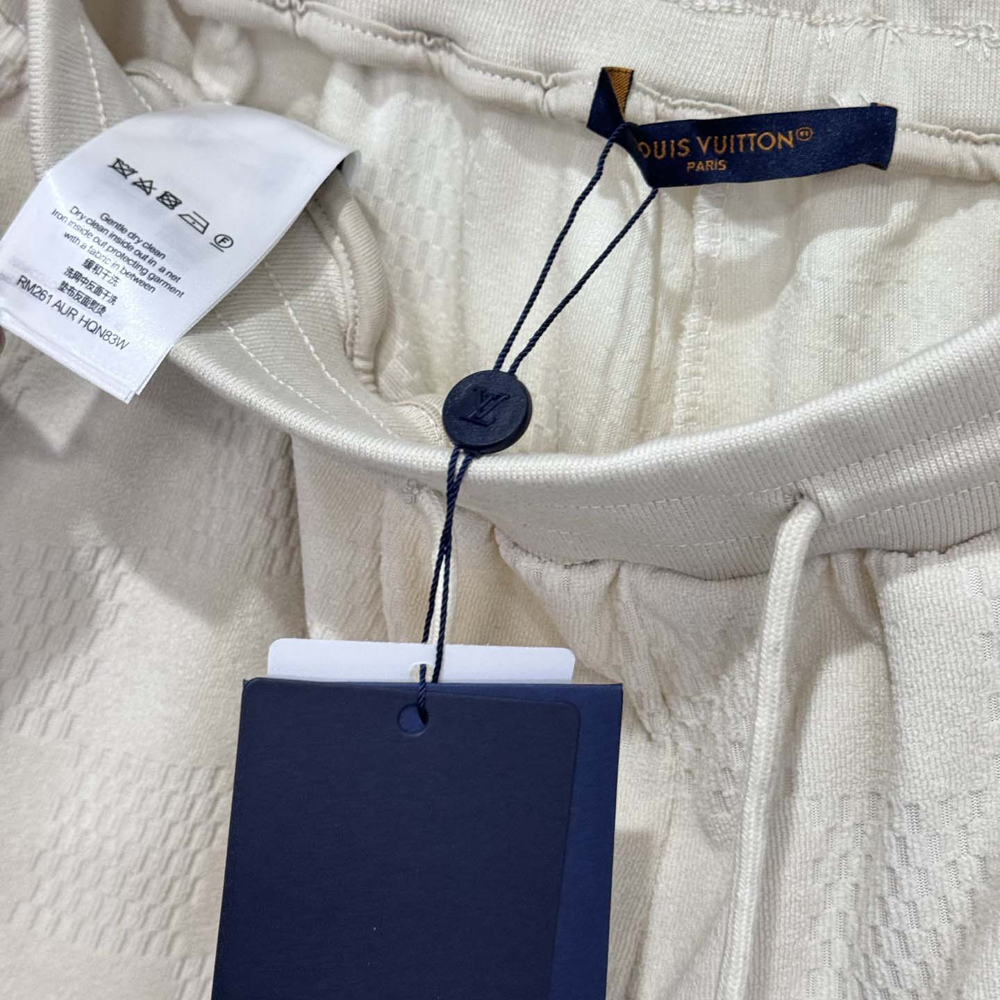 Louis Vuitton Damier French Terry Cotton-Blend Shorts   - DopestKickz