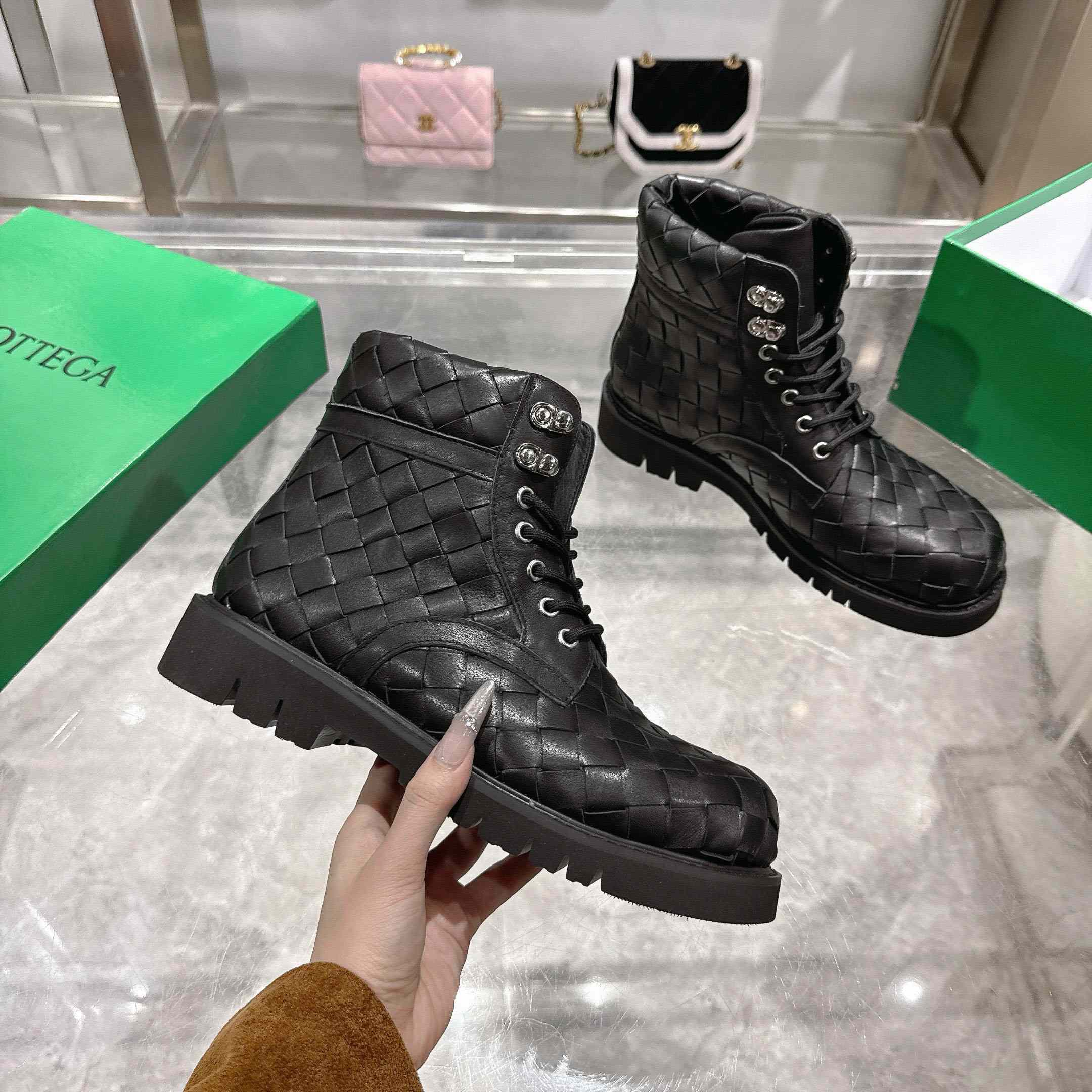 Bottega Veneta Haddock Lace-Up Ankle Boot - DopestKickz