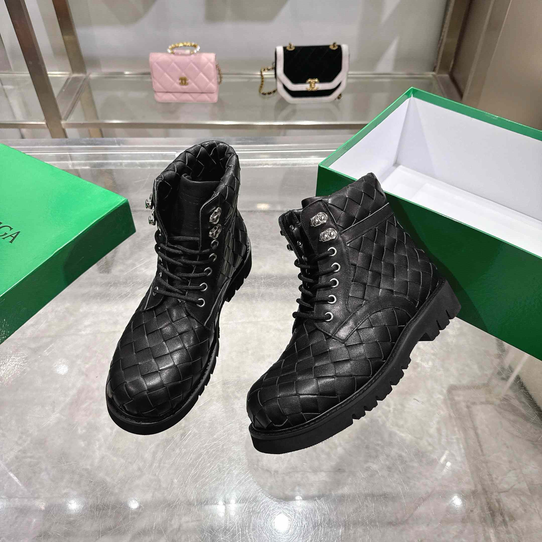 Bottega Veneta Haddock Lace-Up Ankle Boot - DopestKickz