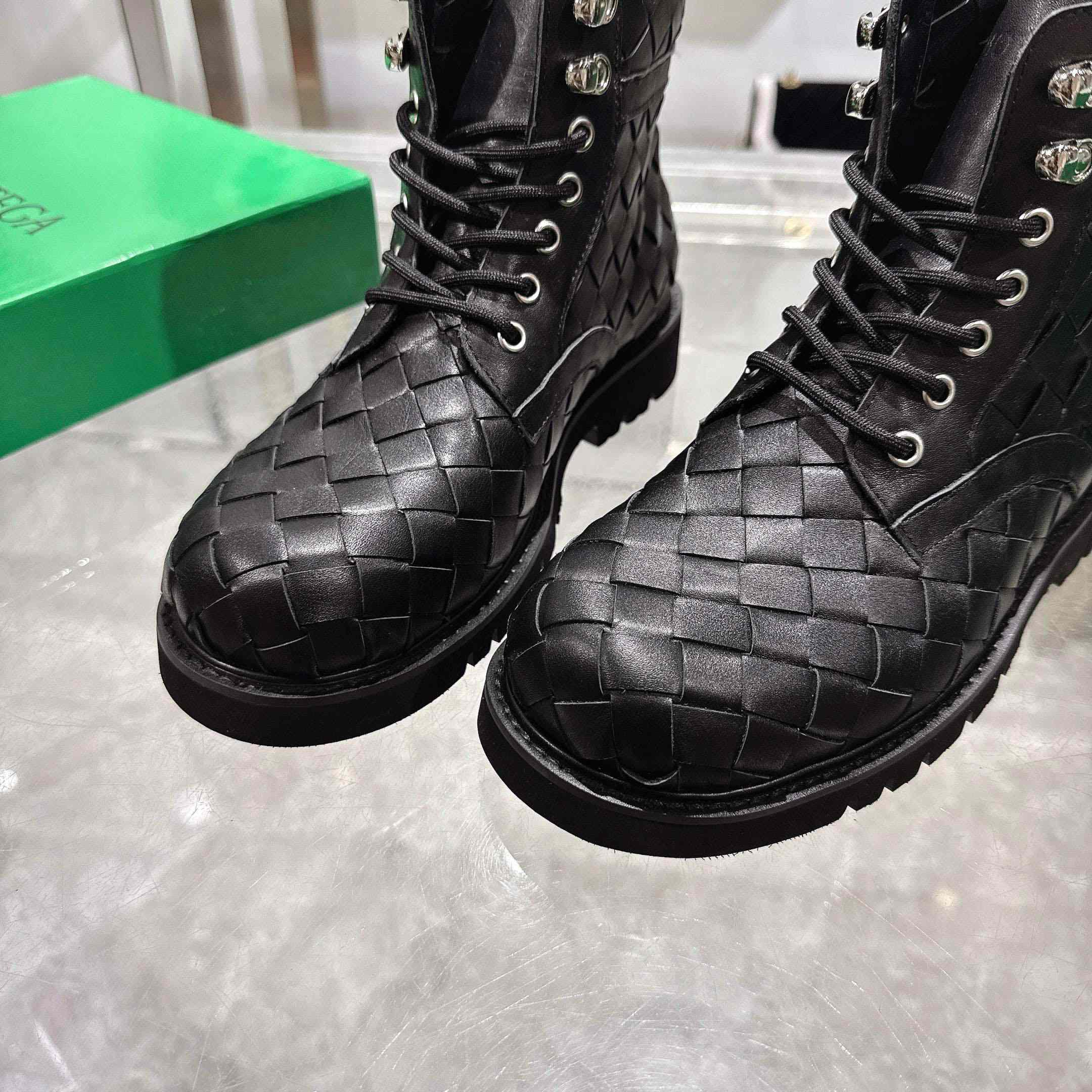 Bottega Veneta Haddock Lace-Up Ankle Boot - DopestKickz