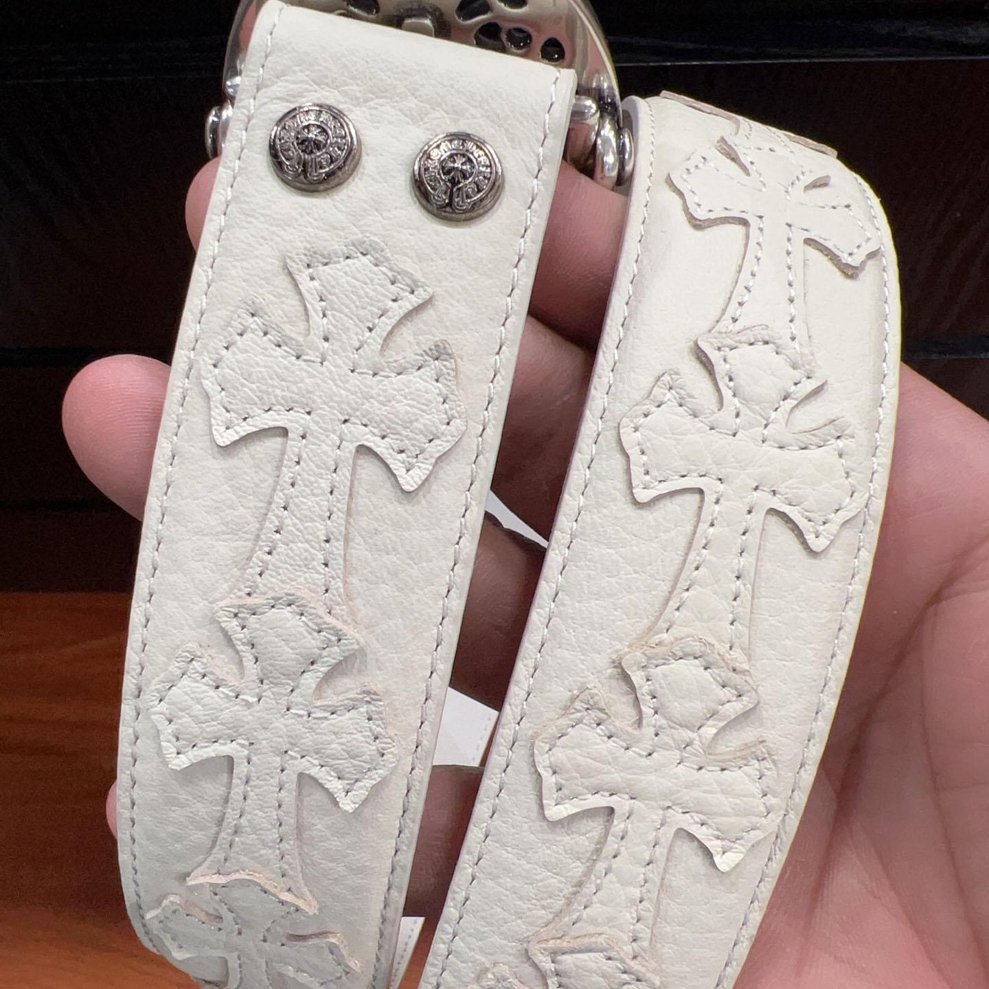 Chrome Hearts Leather Belt   - DopestKickz