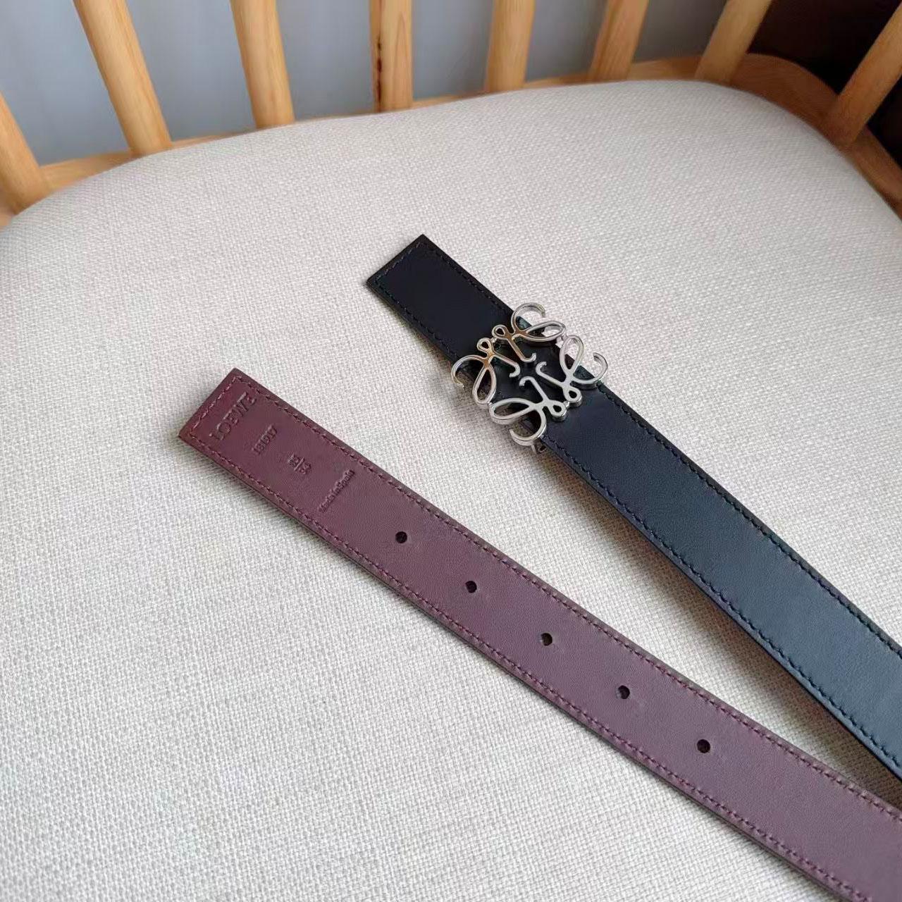 Loewe Reversible Anagram Belt In Smooth Calfskin - DopestKickz