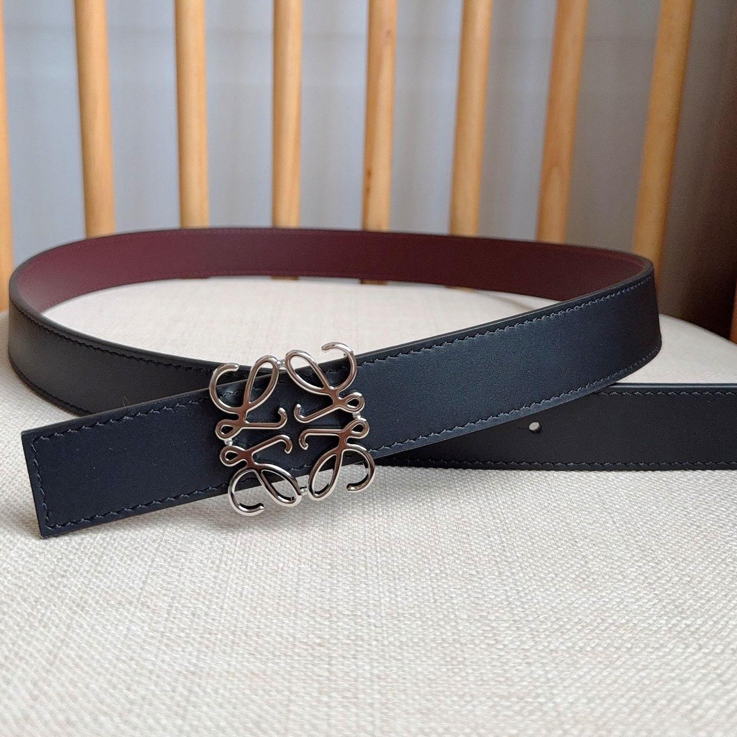 Loewe Reversible Anagram Belt In Smooth Calfskin - DopestKickz