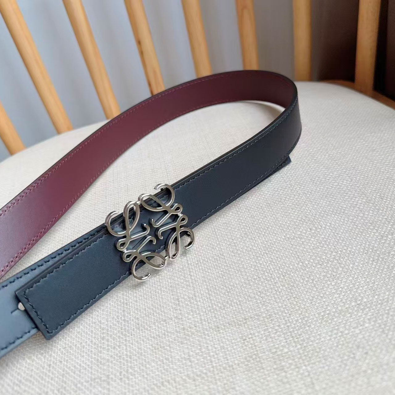 Loewe Reversible Anagram Belt In Smooth Calfskin - DopestKickz