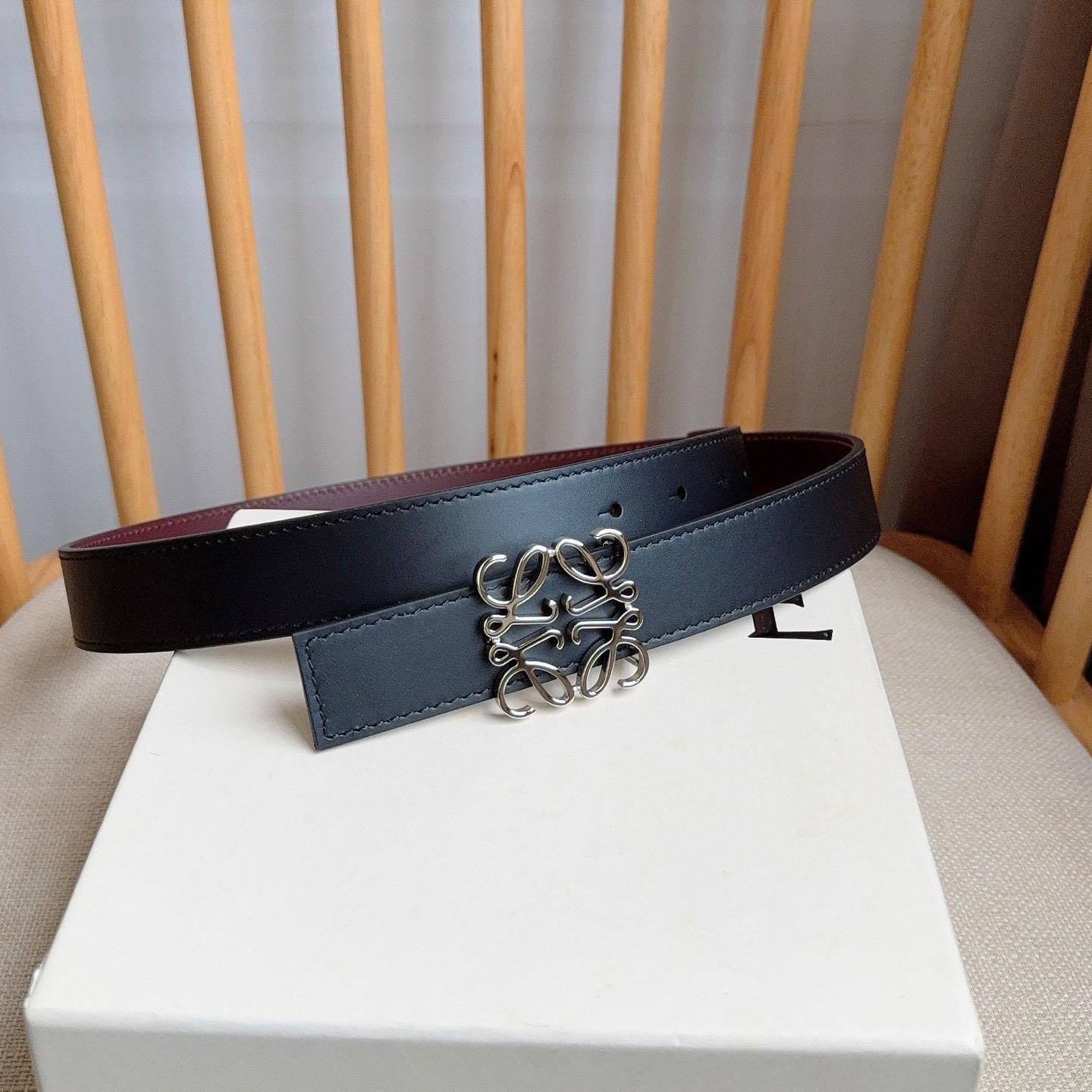 Loewe Reversible Anagram Belt In Smooth Calfskin - DopestKickz