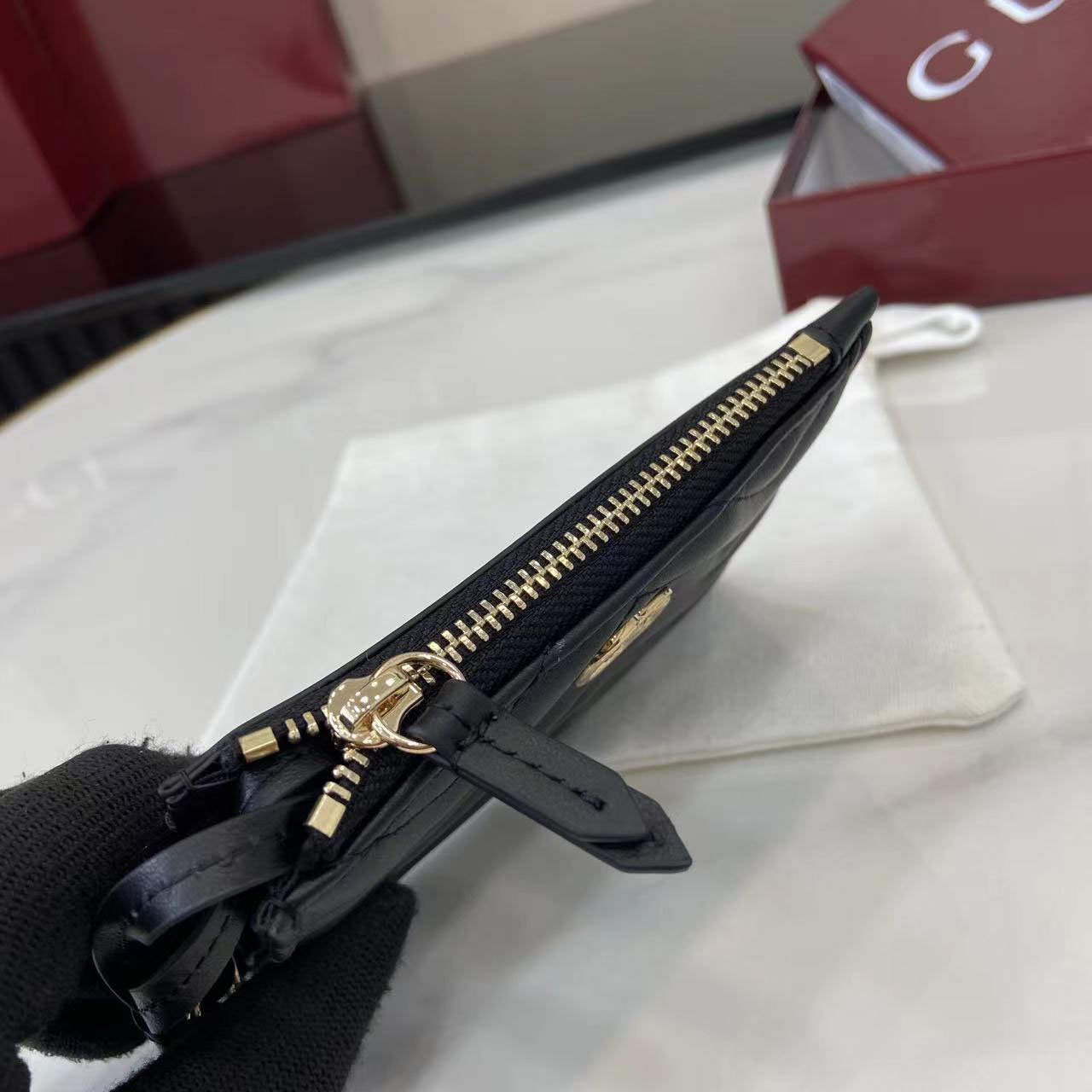 Gucci GG Marmont Zip Key Pouch 837747 - DopestKickz