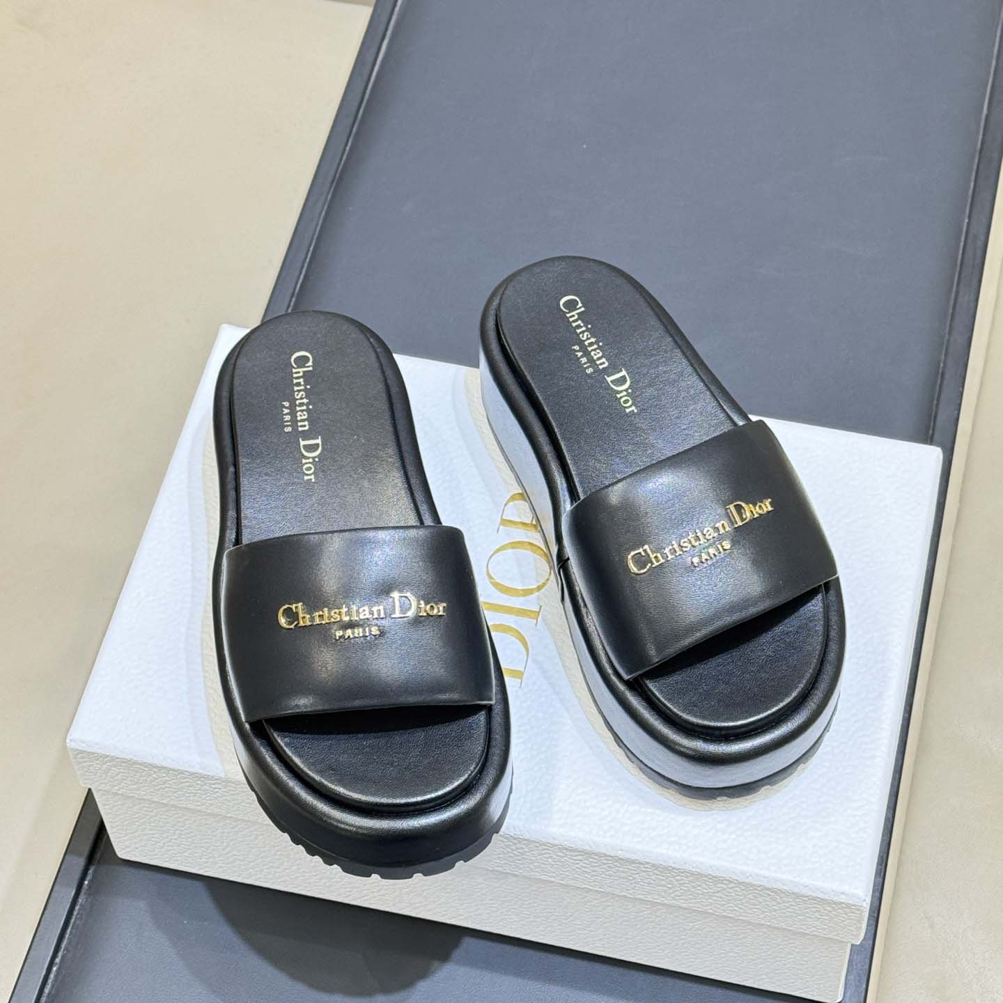 Dior D-Lane Platform Slide - DopestKickz