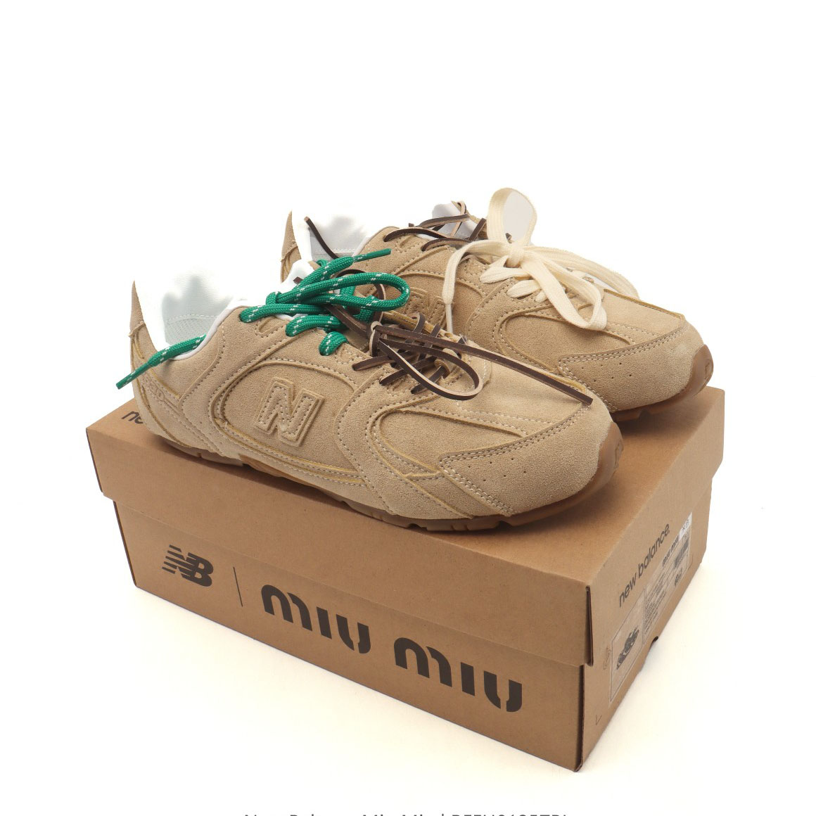 New Balance X Miu Miu 530 SL Suede Sneakers - DopestKickz