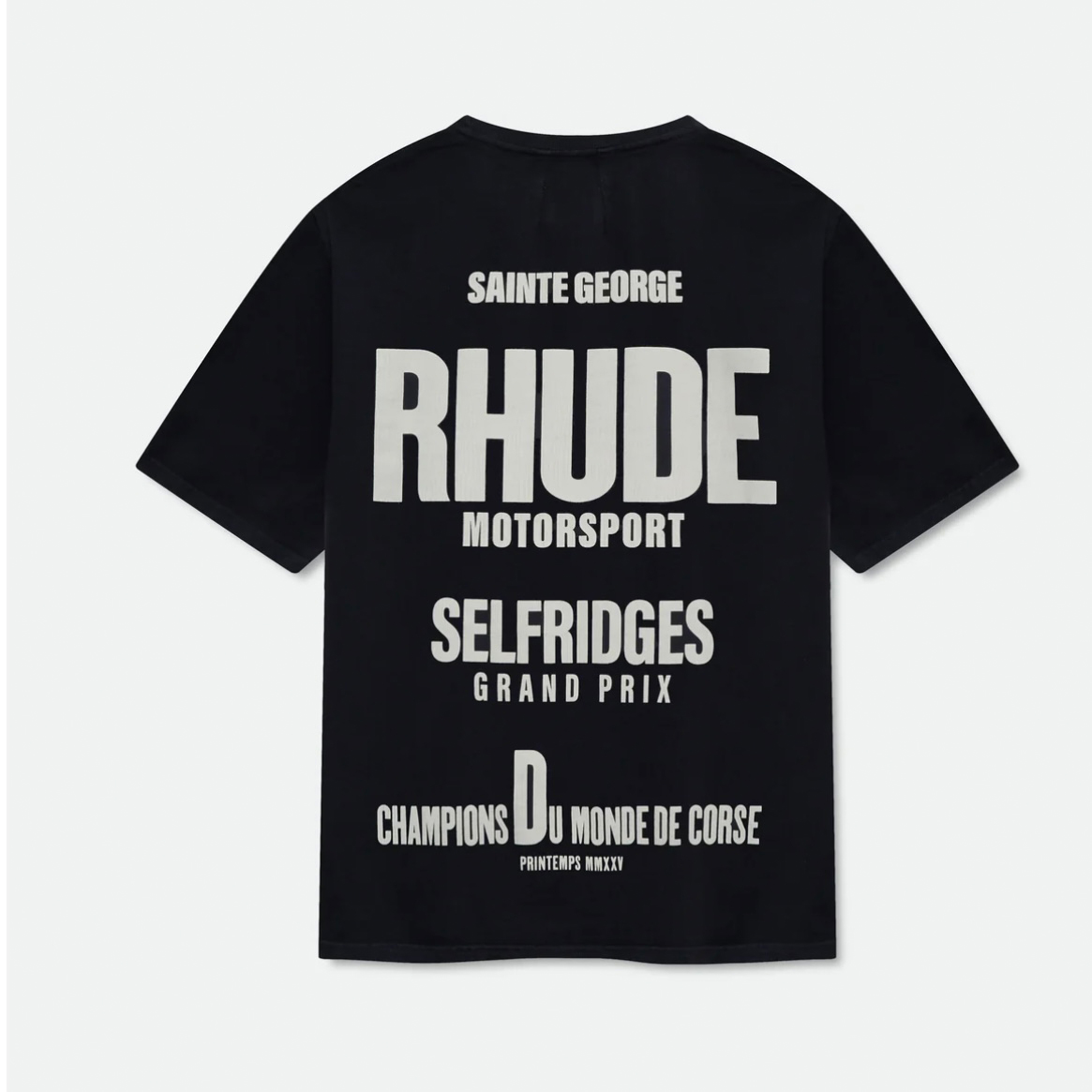 Rhude Champions Du Monde Tee 'Vintage Black' - DopestKickz
