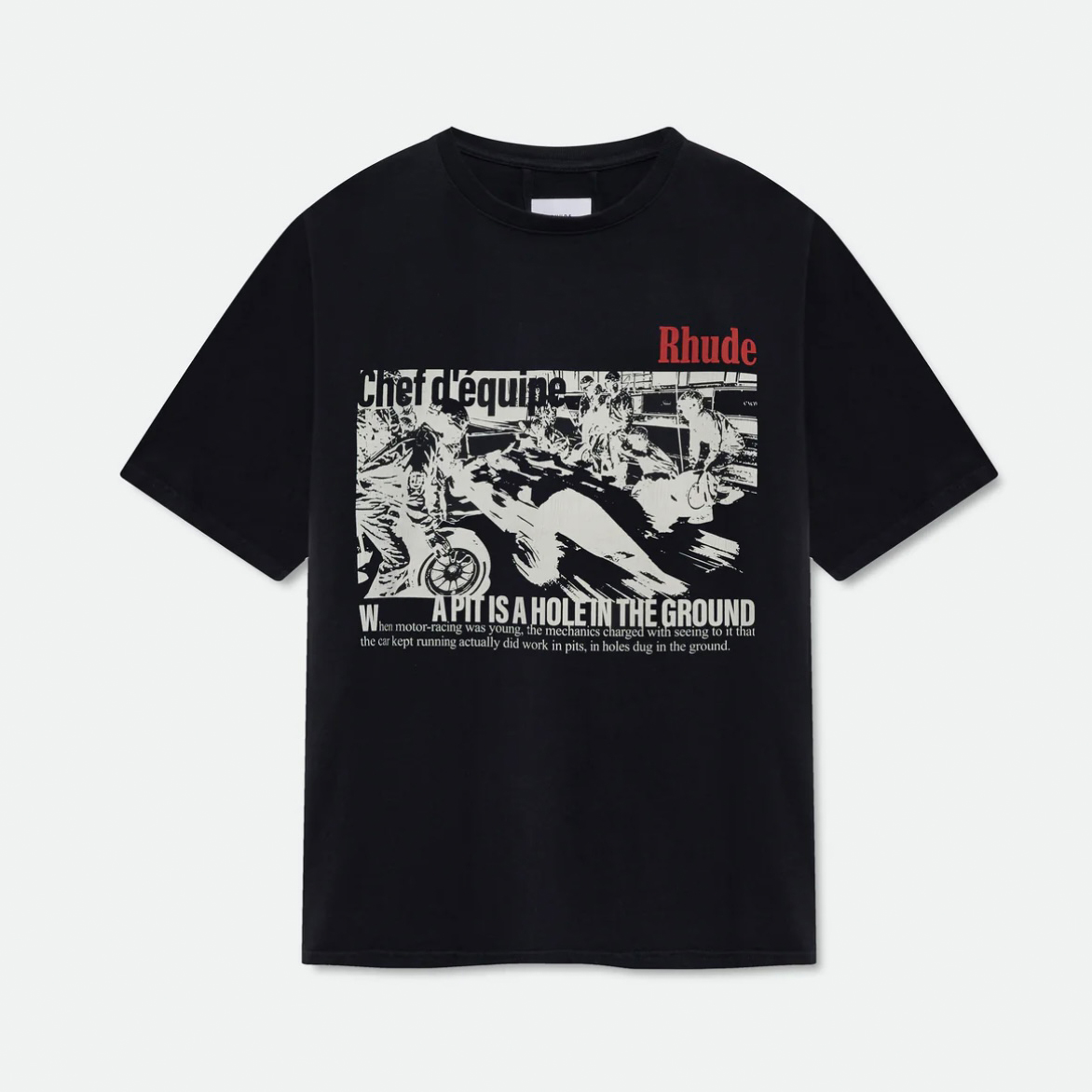 Rhude Champions Du Monde Tee 'Vintage Black' - DopestKickz