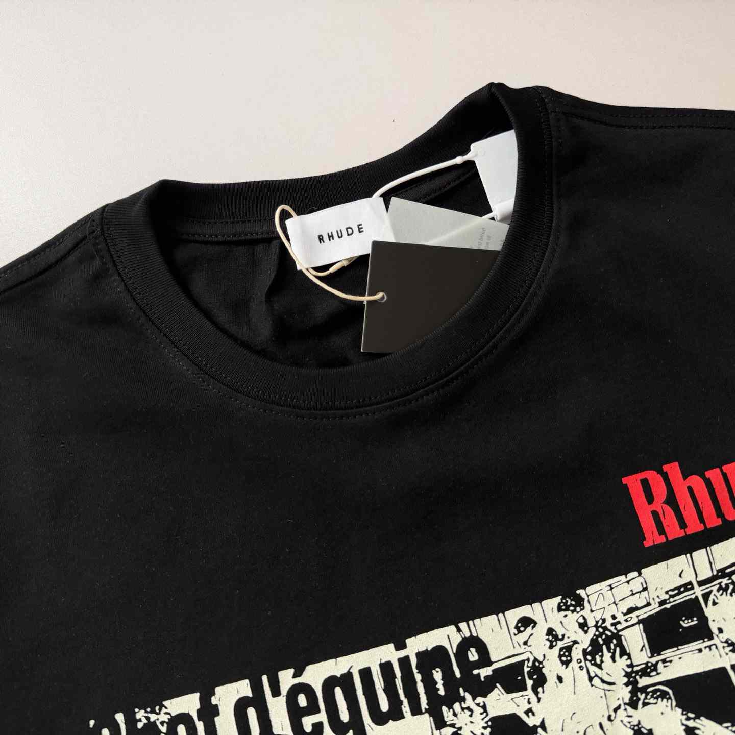 Rhude Champions Du Monde Tee 'Vintage Black' - DopestKickz