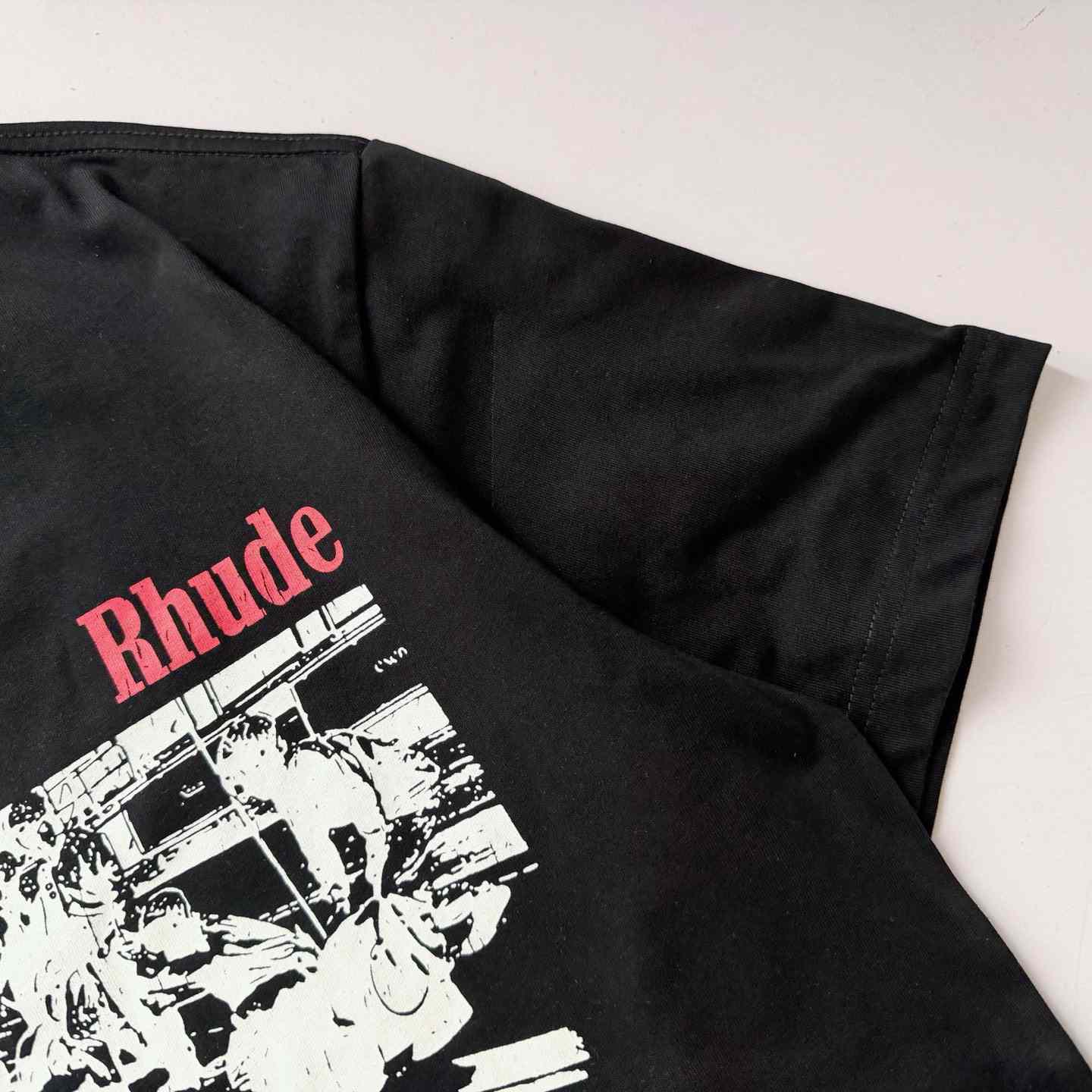 Rhude Champions Du Monde Tee 'Vintage Black' - DopestKickz
