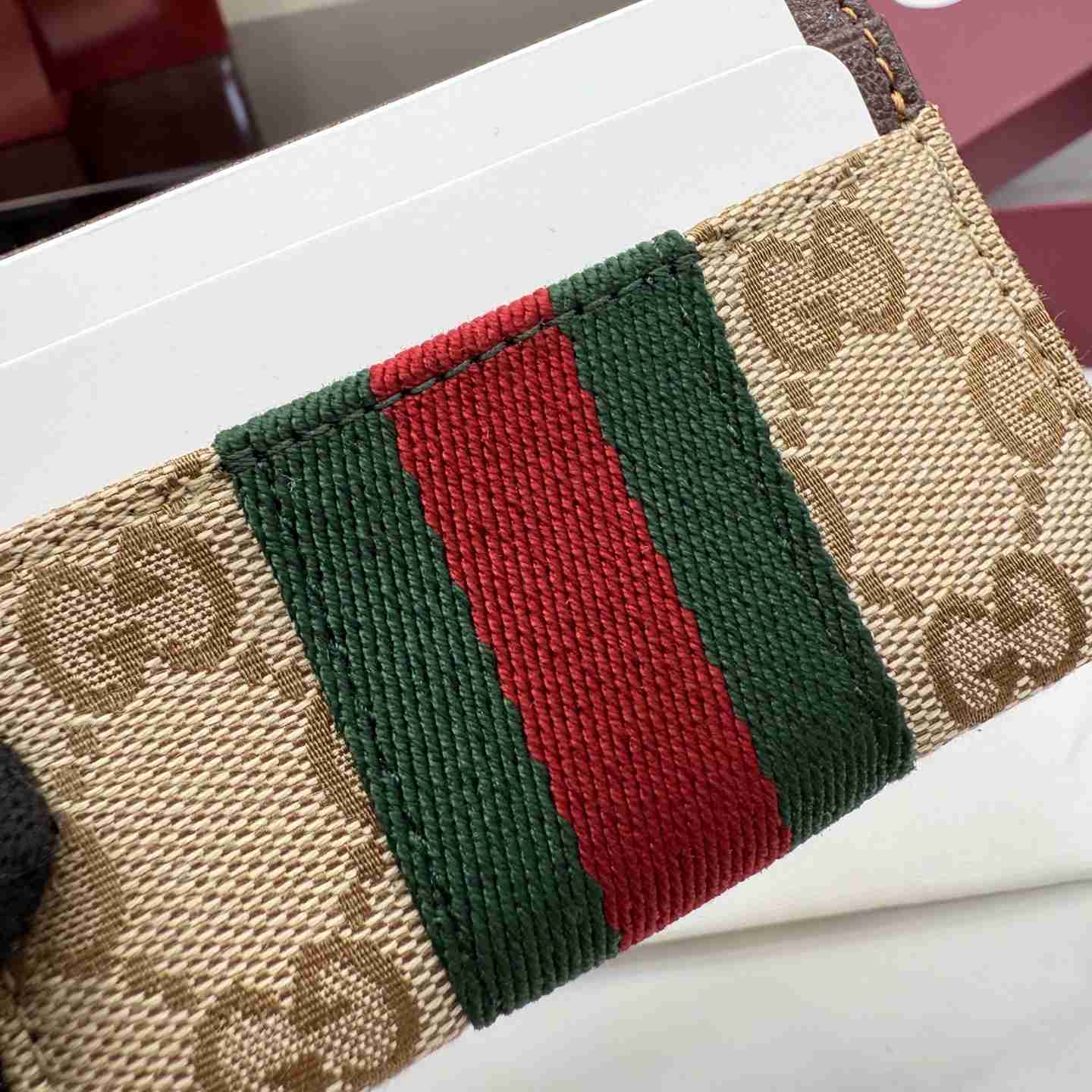 Gucci GG Card Case With Web - DopestKickz