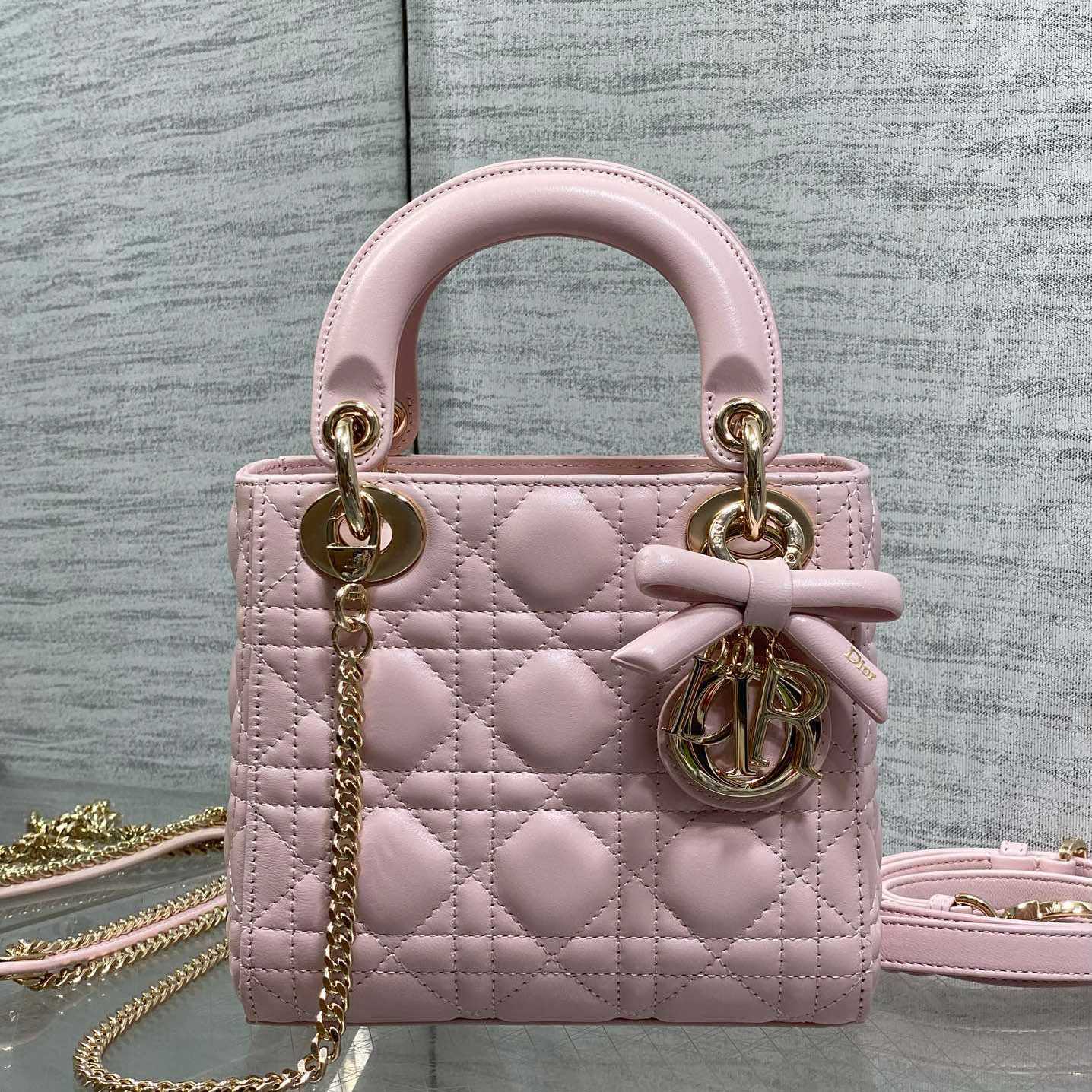 Dior Mini Lady Dior Bag With Chain - DopestKickz
