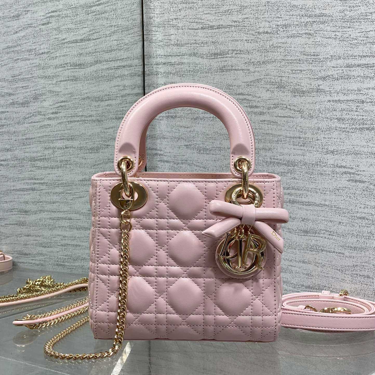 Dior Mini Lady Dior Bag With Chain - DopestKickz