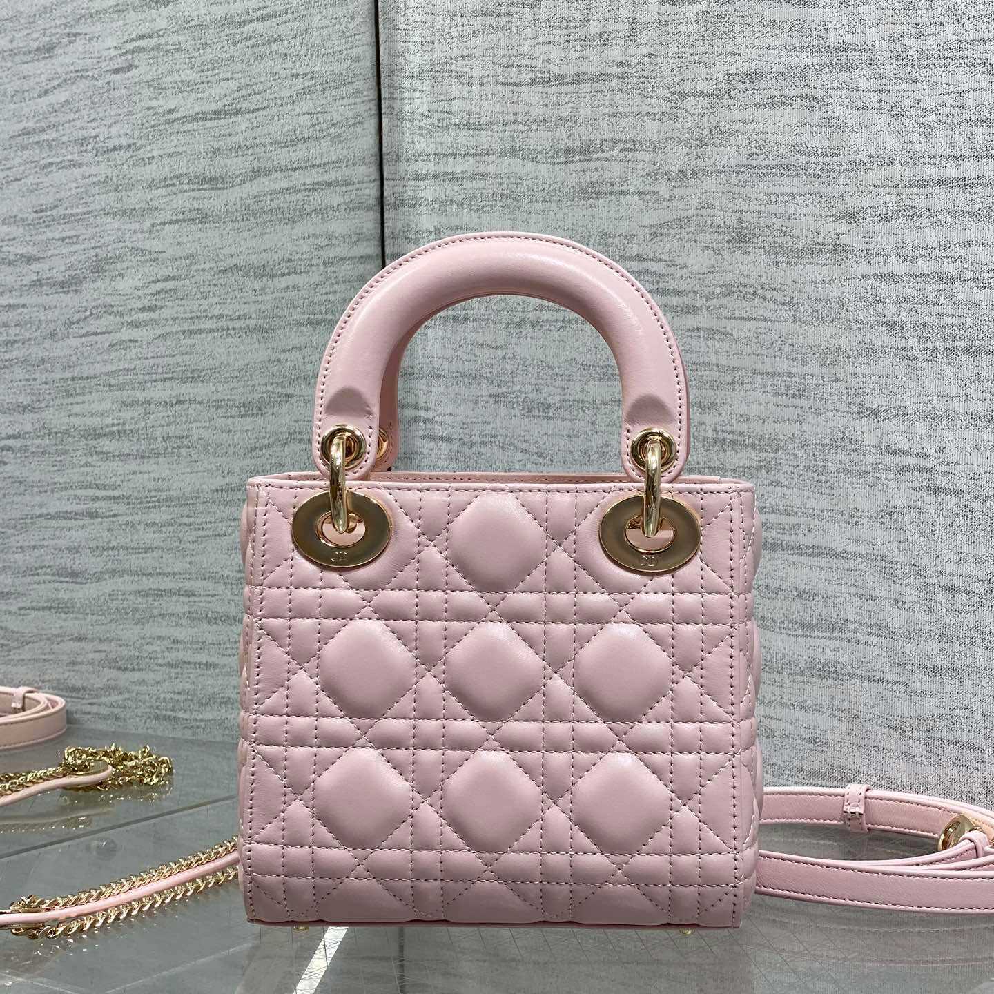 Dior Mini Lady Dior Bag With Chain - DopestKickz