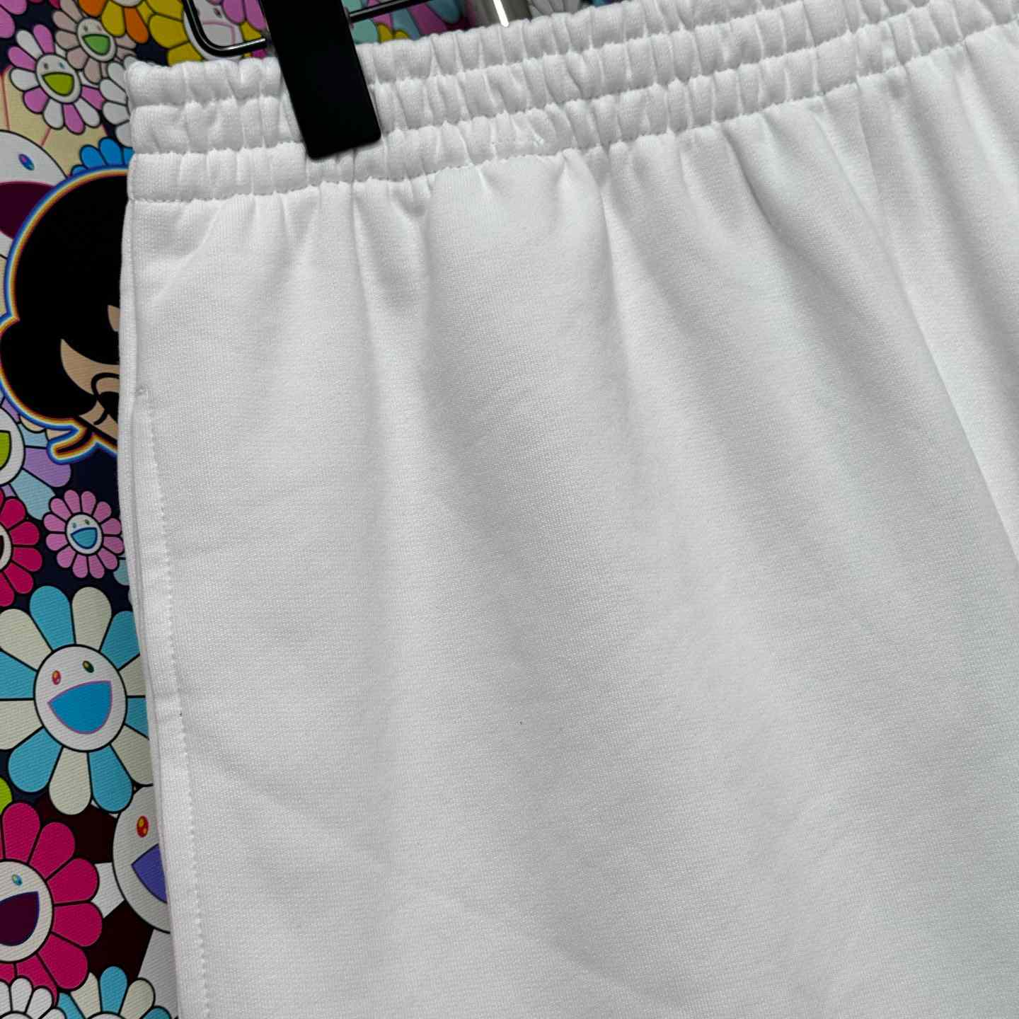 Balenciaga Wet Brush Relaxed Fit Shorts In White - DopestKickz