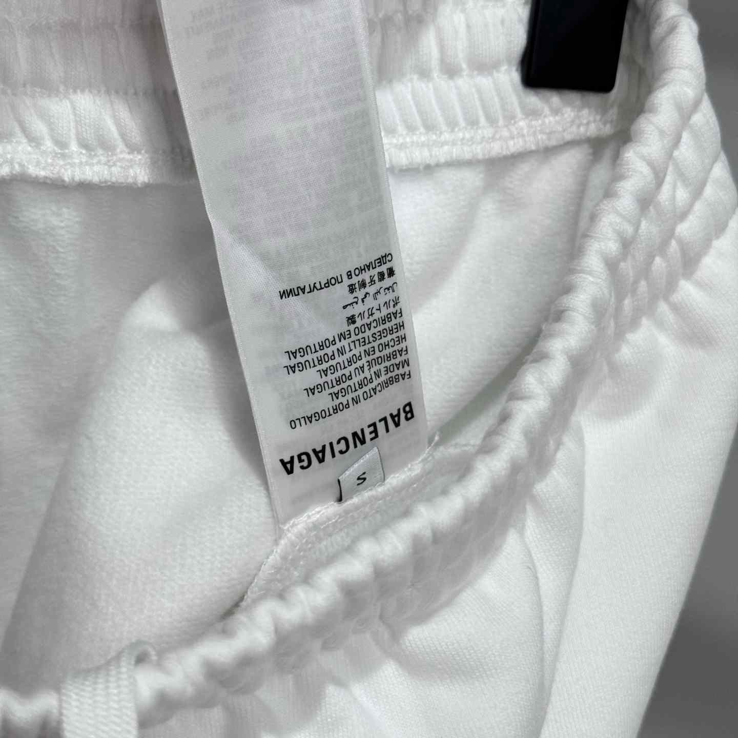 Balenciaga Wet Brush Relaxed Fit Shorts In White - DopestKickz