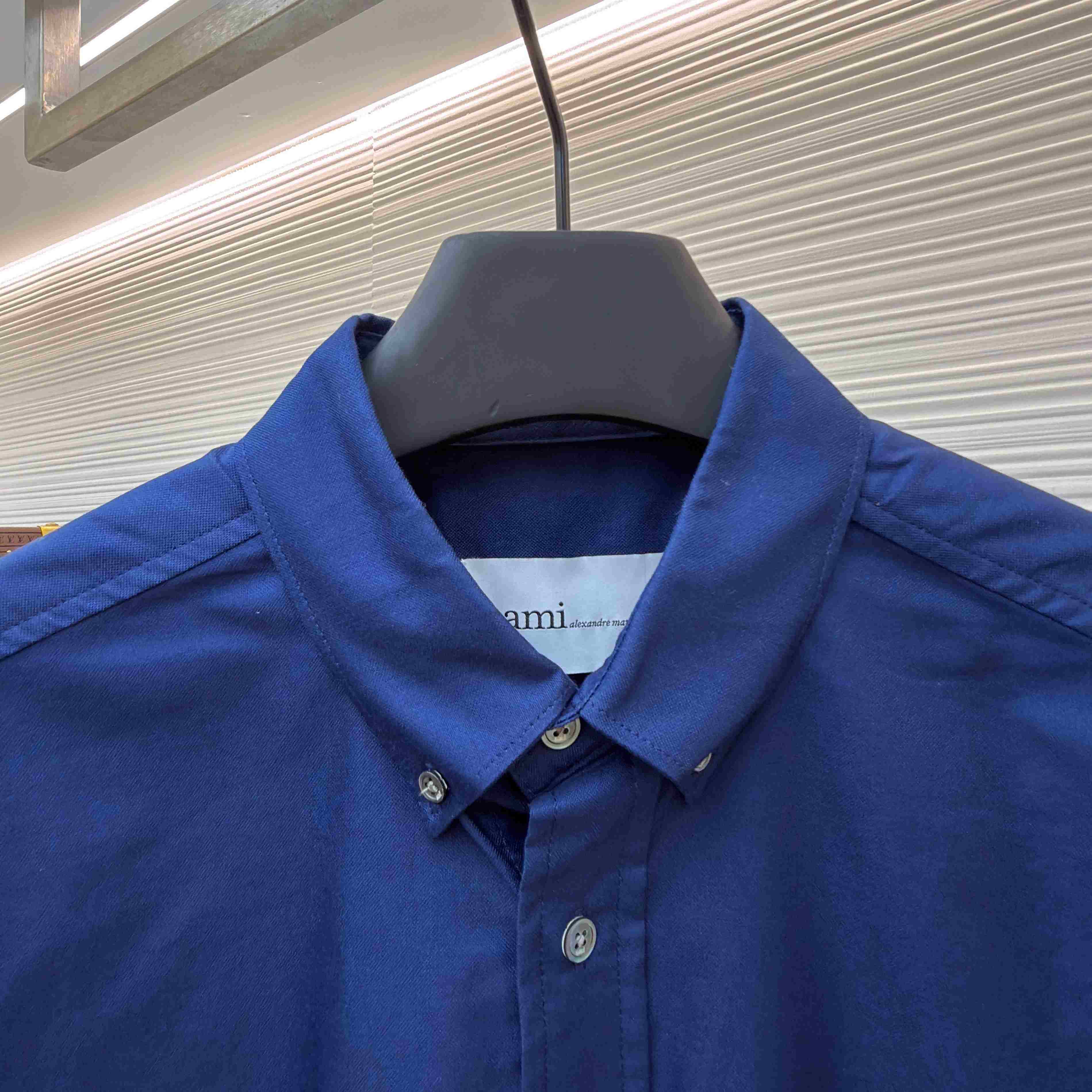 AMI Paris Ami Button-Down Short-Sleeve Shirt - DopestKickz