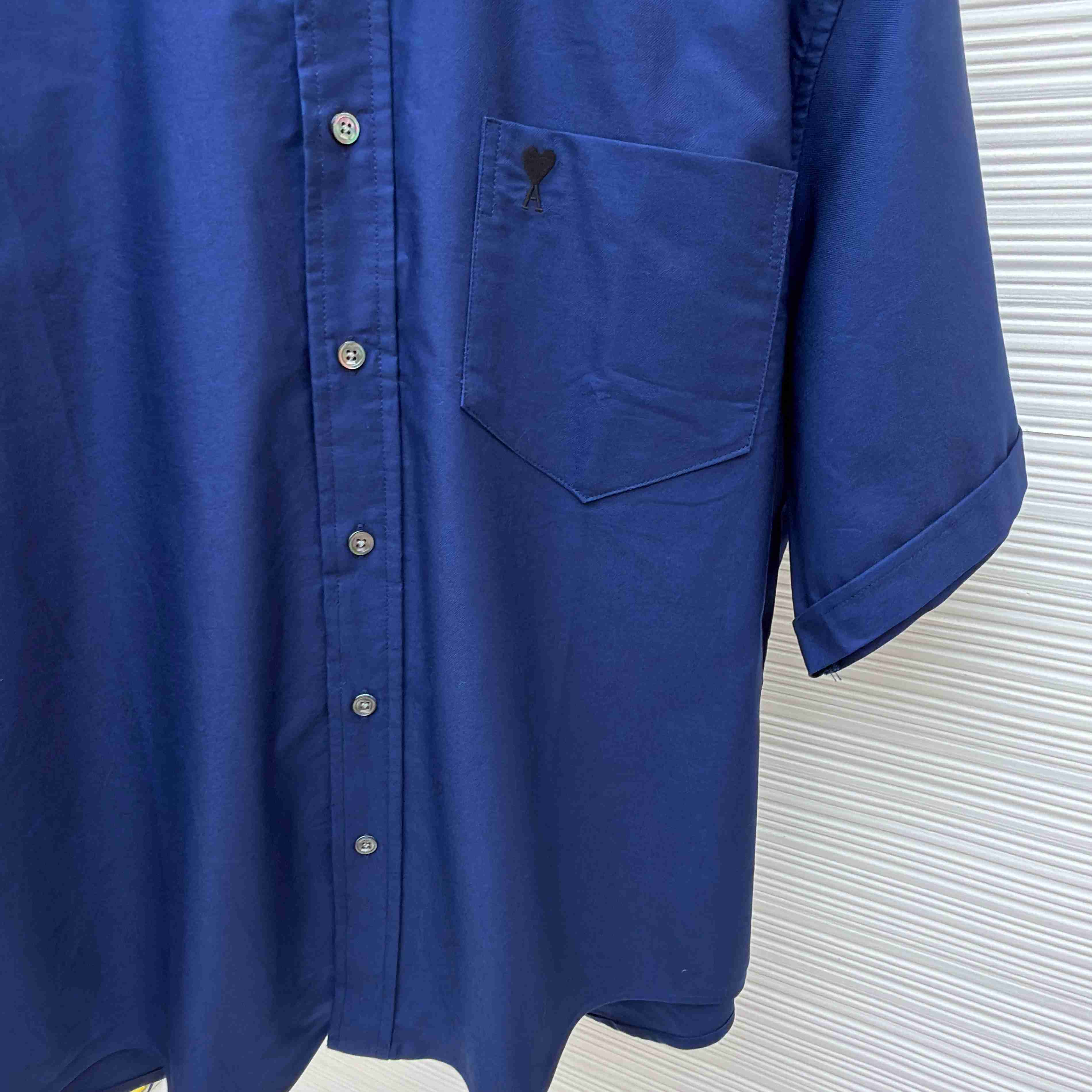 AMI Paris Ami Button-Down Short-Sleeve Shirt - DopestKickz