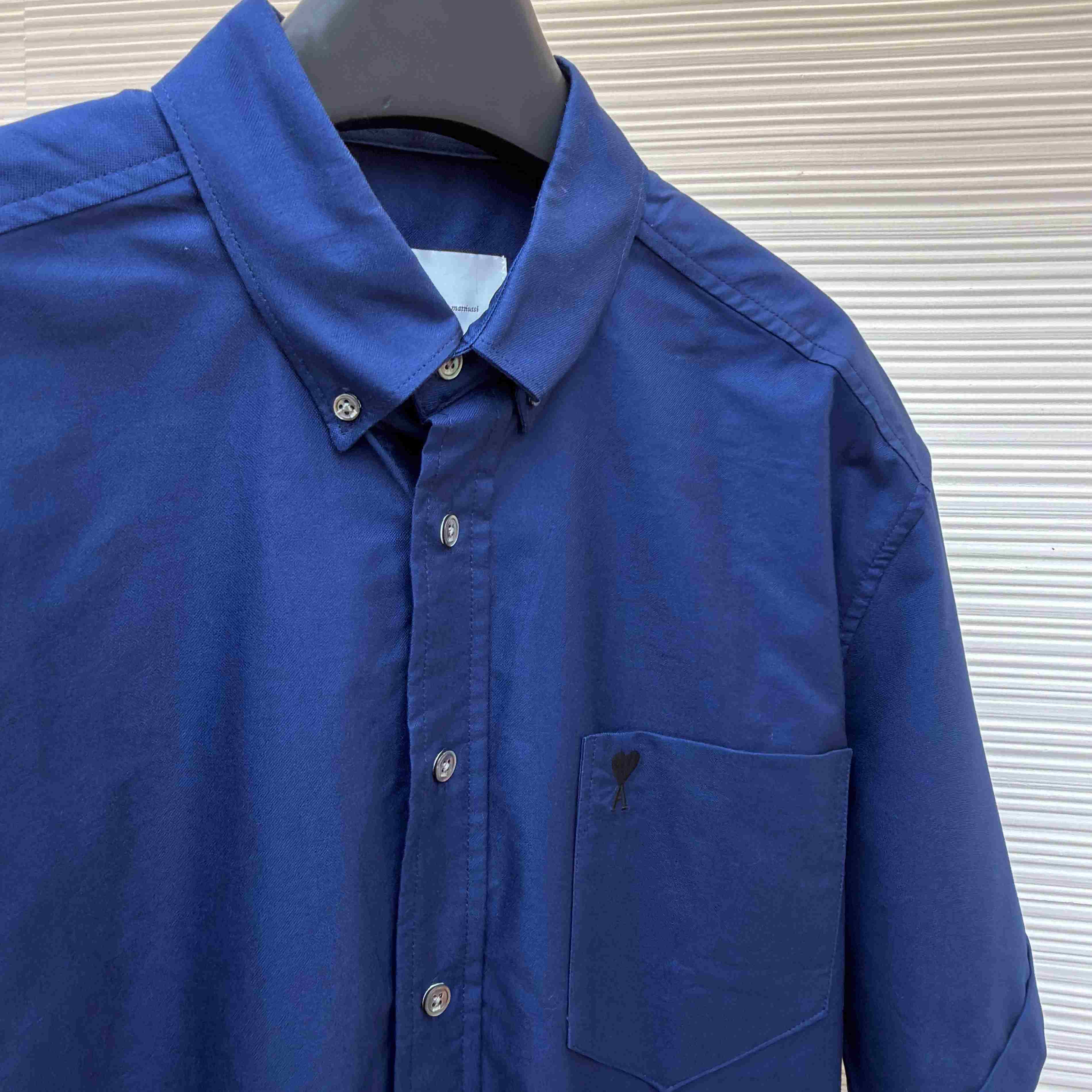 AMI Paris Ami Button-Down Short-Sleeve Shirt - DopestKickz