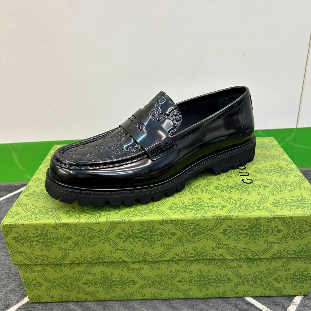 Gucci Web Striped Trim Loafers - DopestKickz
