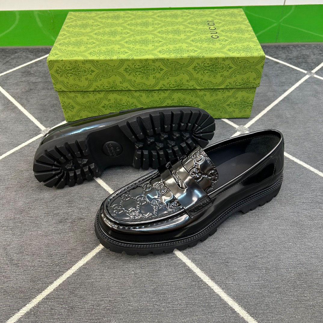 Gucci Web Striped Trim Loafers - DopestKickz