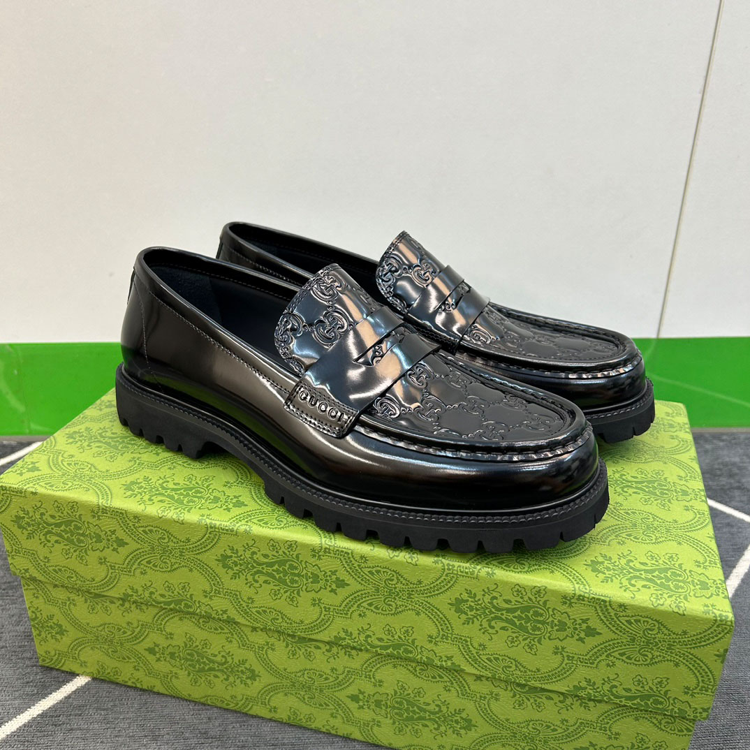 Gucci Web Striped Trim Loafers - DopestKickz