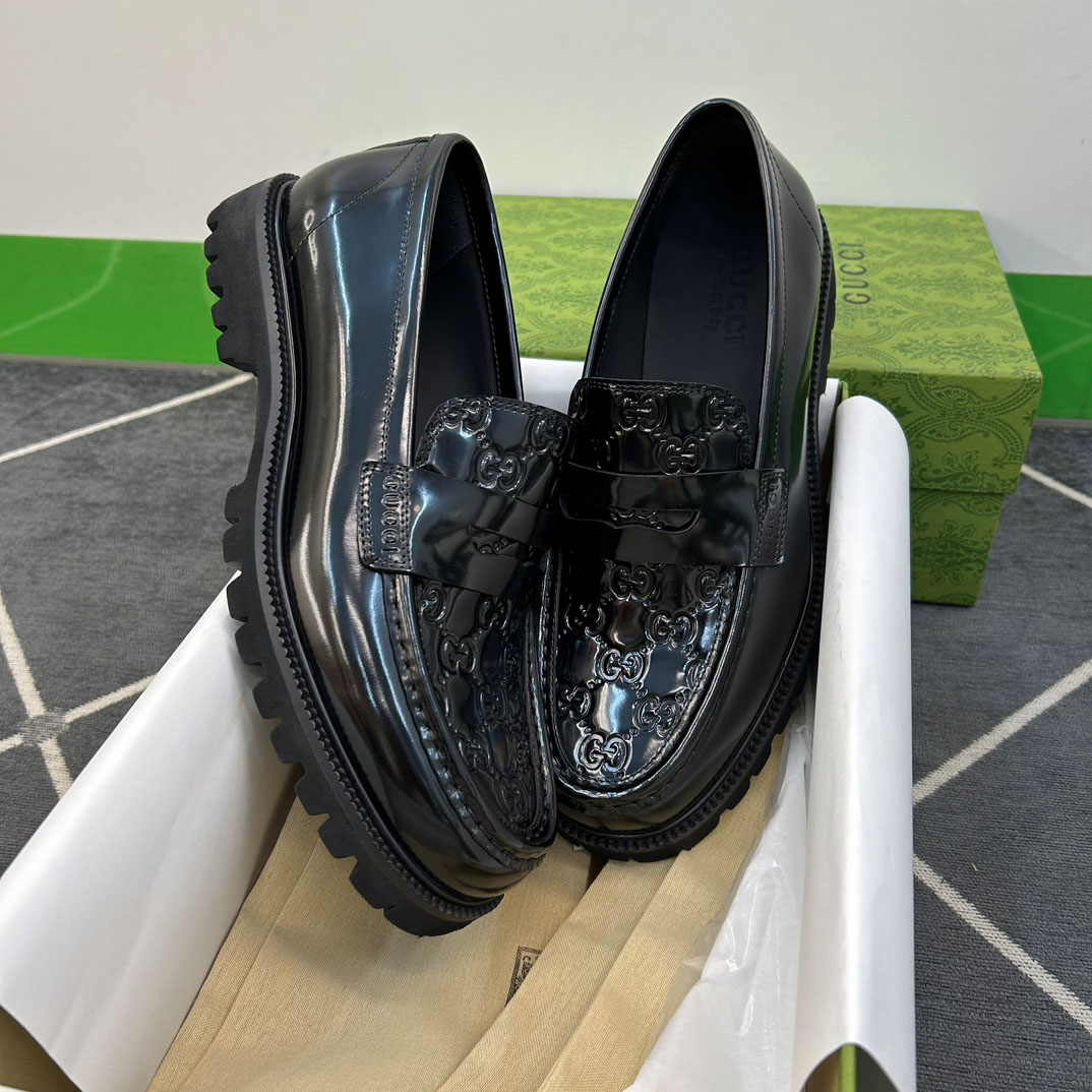 Gucci Web Striped Trim Loafers - DopestKickz