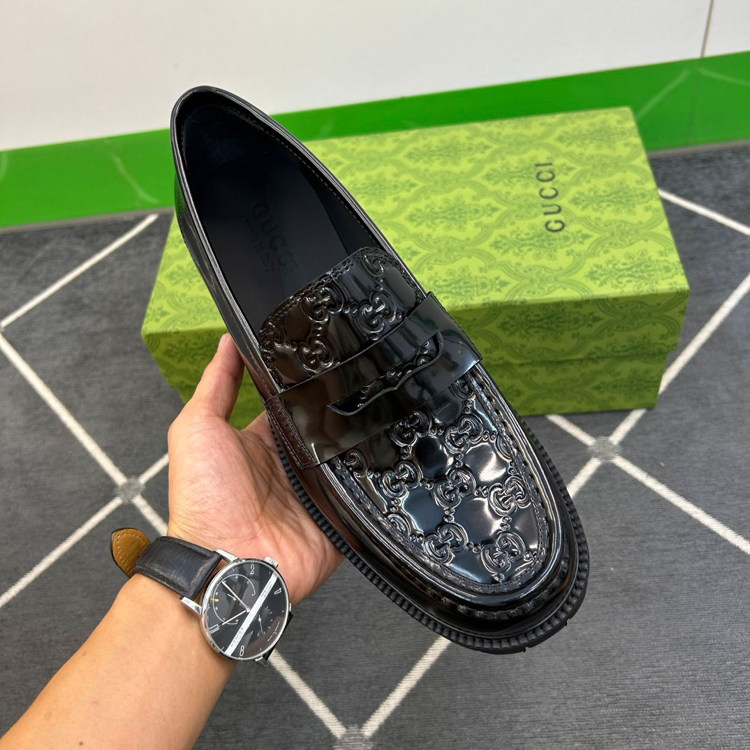 Gucci Web Striped Trim Loafers - DopestKickz