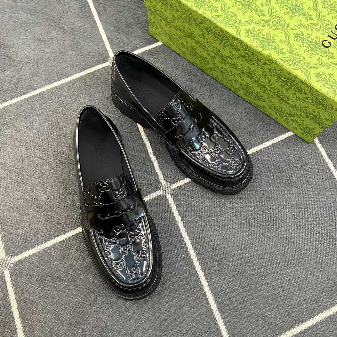 Gucci Web Striped Trim Loafers - DopestKickz